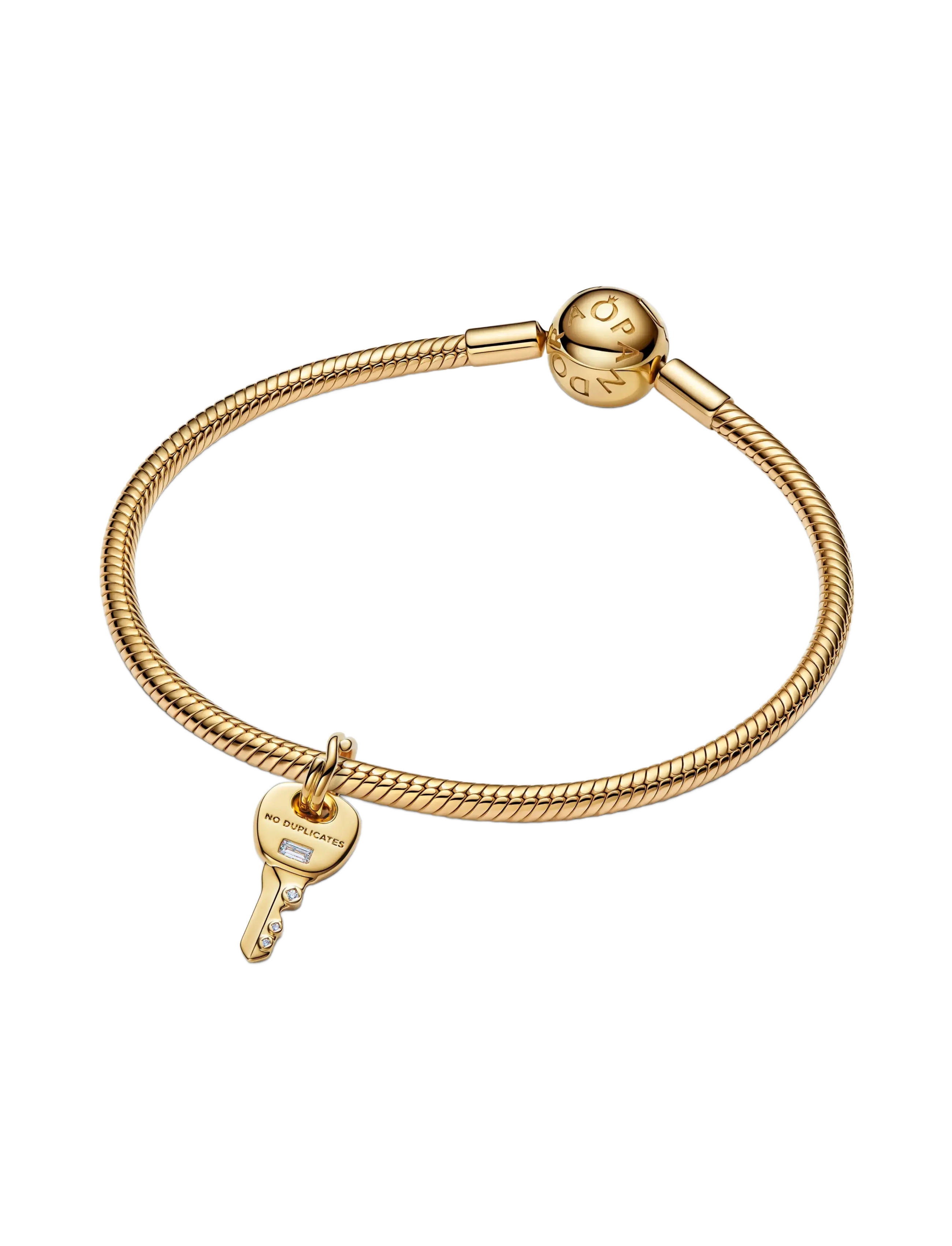 Pandora - Key Dangle Charm - pendants - clear - 3