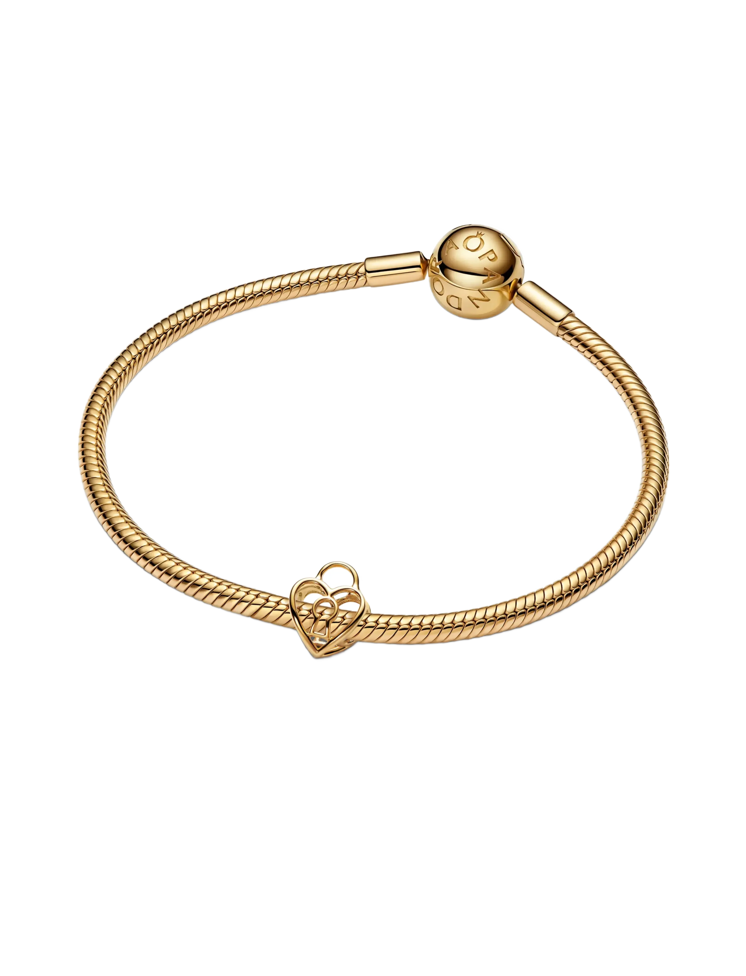 Pandora - Openwork Heart Padlock Charm - hengiskraut - no color - 2