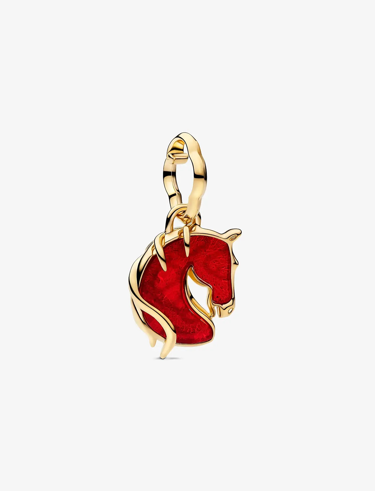 Pandora - Red Fire Horse Murano Glass Dangle Charm - vedhæng - red - 1