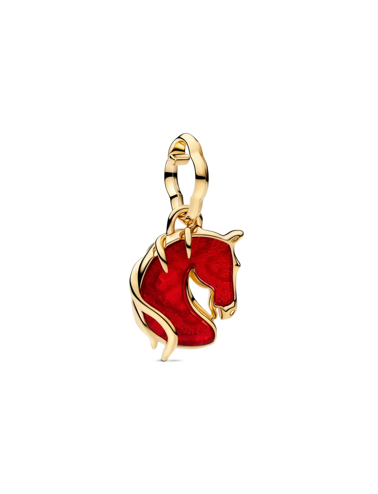 Pandora Red Fire Horse Murano Glass Dangle Charm - Pandora - RED / red