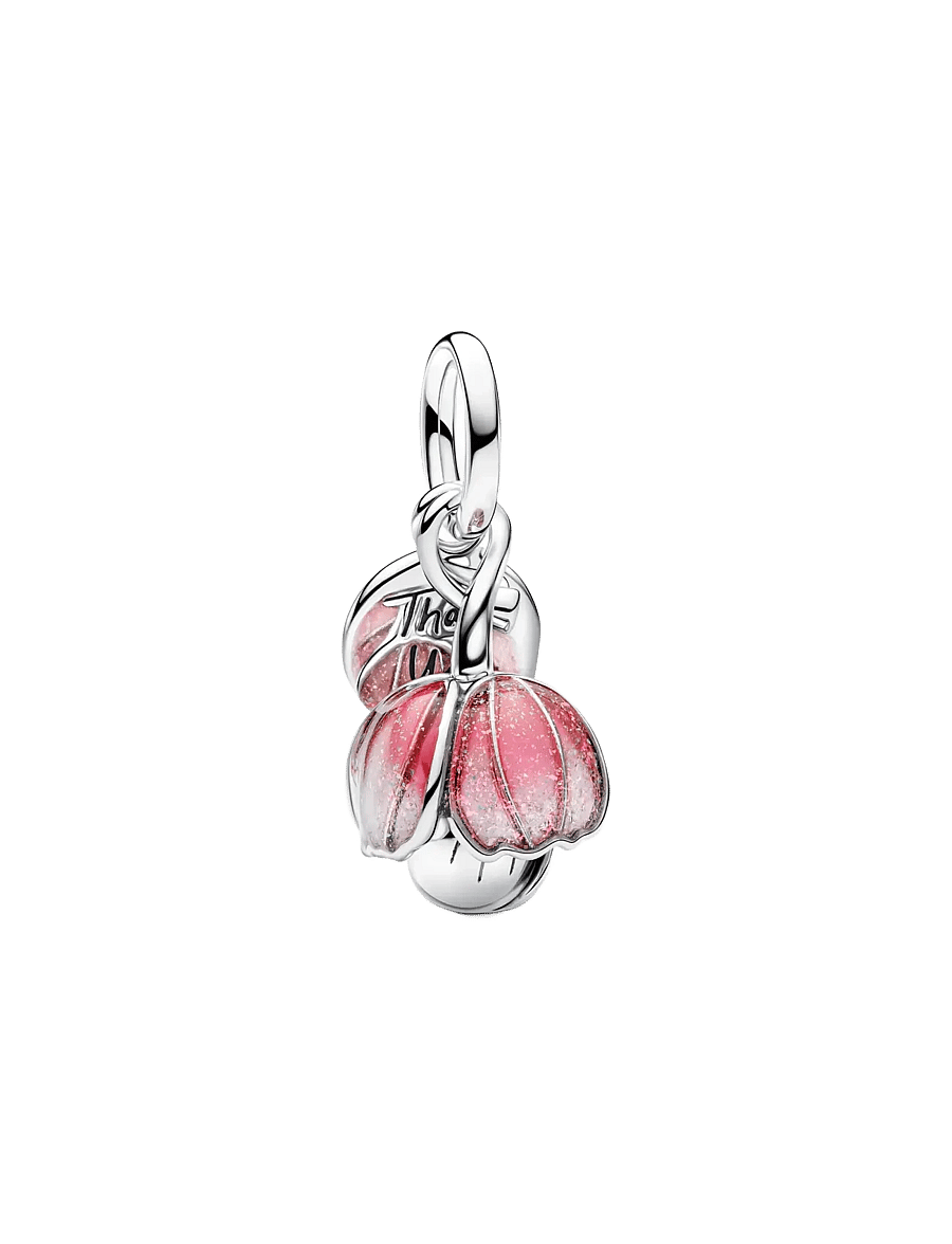 Pandora - Two-Tone Blooming Flower Dangle Charm - anhänger - pink - 1