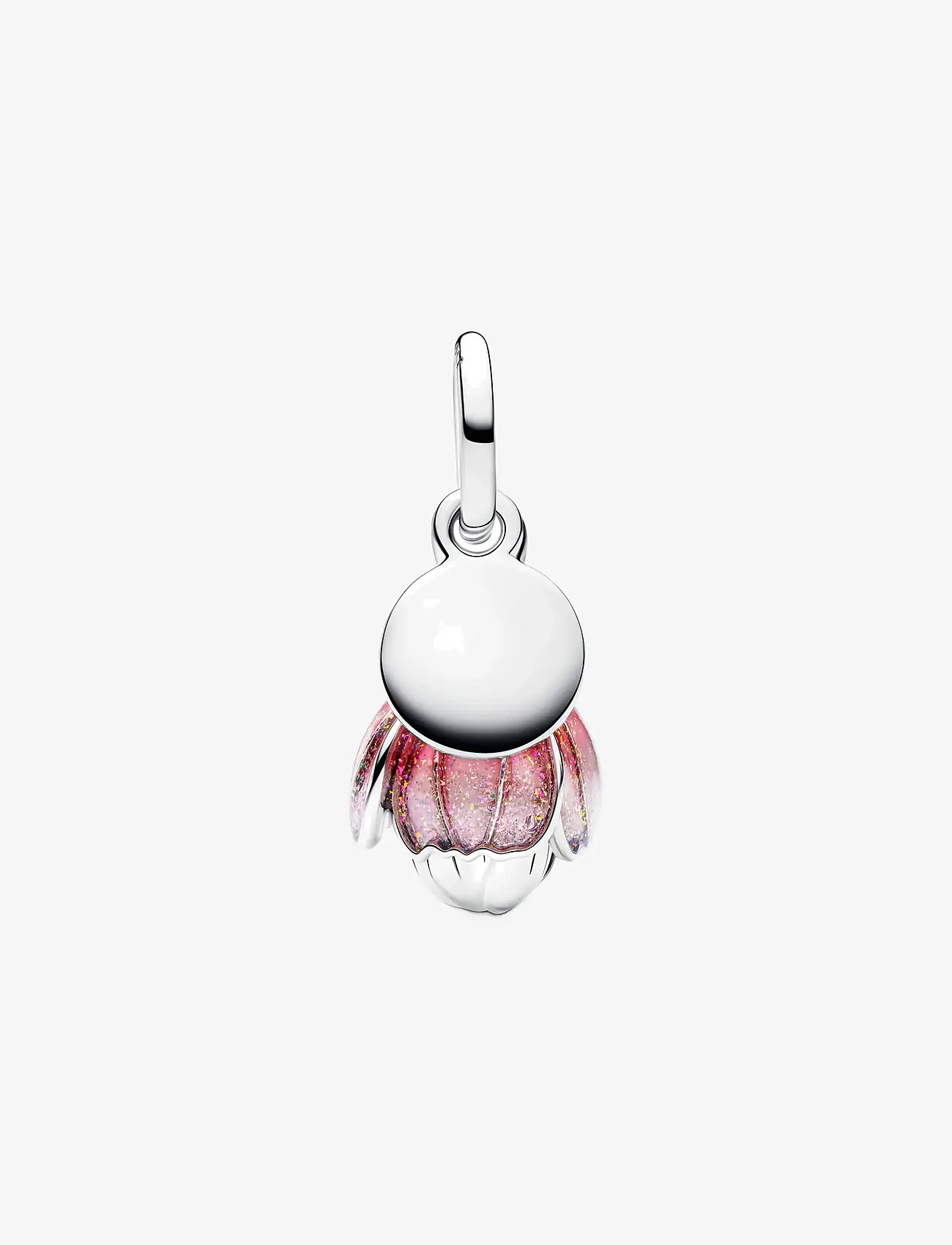 Pandora - Two-Tone Blooming Flower Dangle Charm - hängen & berlocker - pink - 2