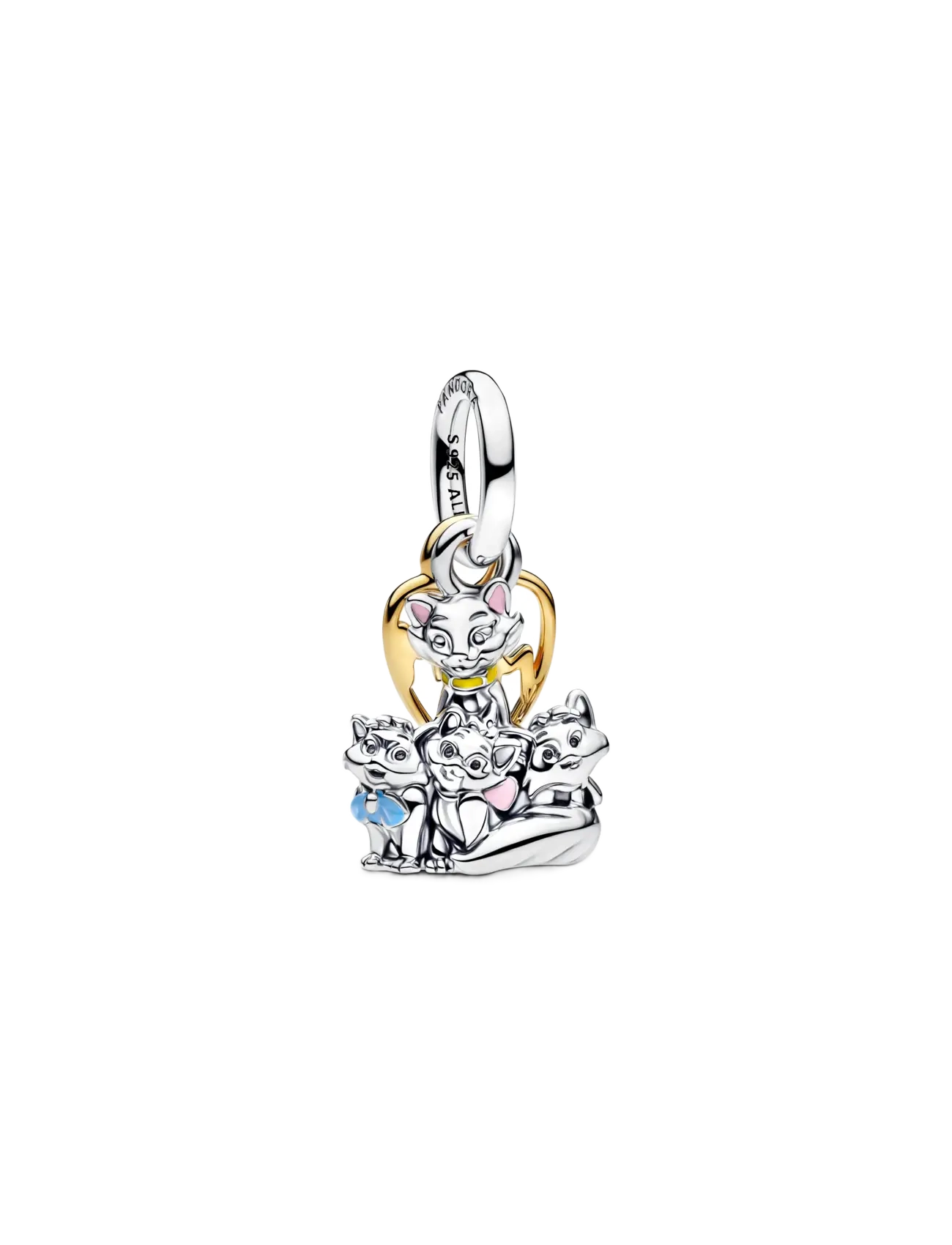 Pandora Disney Aristocats Duchess & Kittens Dangle Charm - Charms - PINK / silver