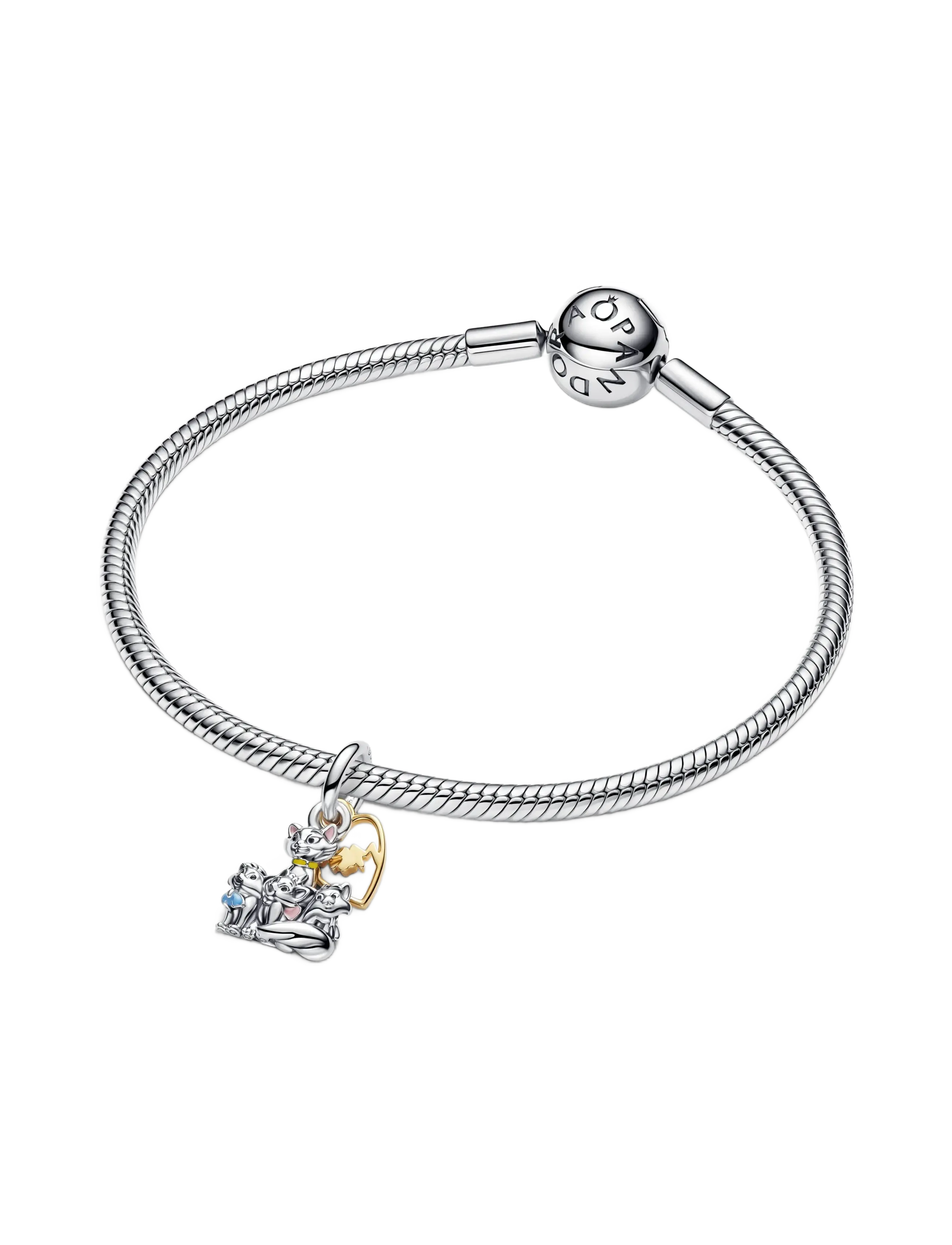 Pandora - Disney Aristocats Duchess & Kittens Dangle Charm - hengiskraut - pink - 3