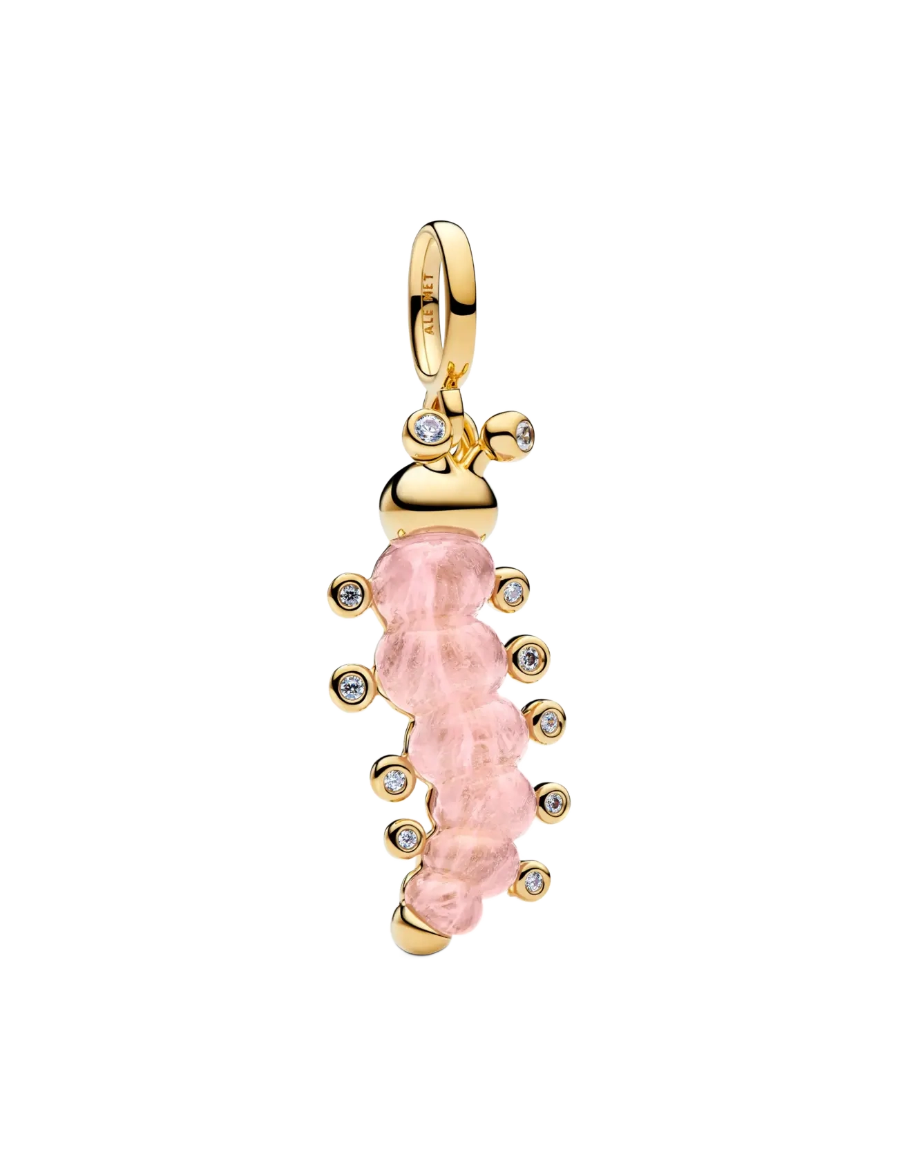 Pandora - Pink Caterpillar Charm - vedhæng - pink - 1