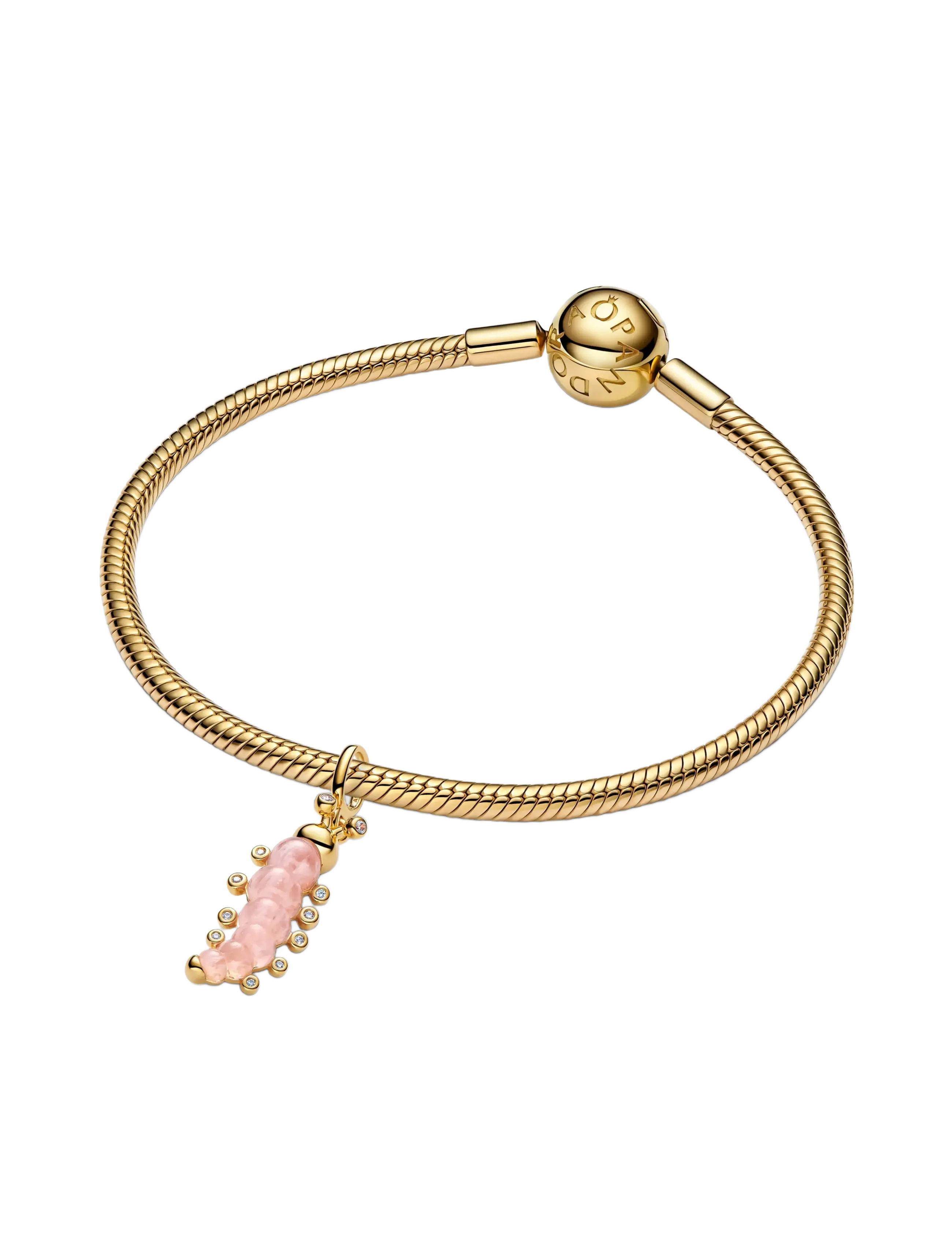 Pandora - Pink Caterpillar Charm - pendants - pink - 3