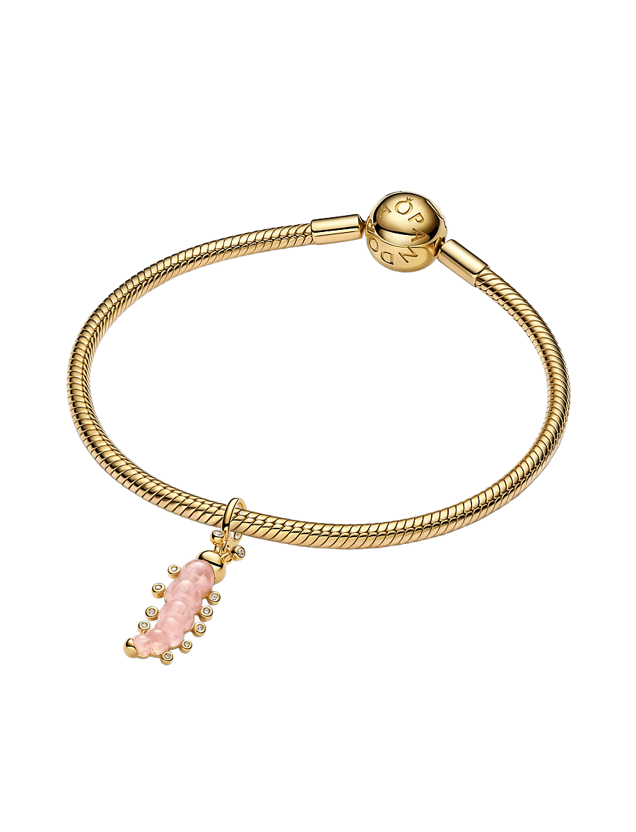 Pandora - Pink Caterpillar Charm - vedhæng - pink - 3