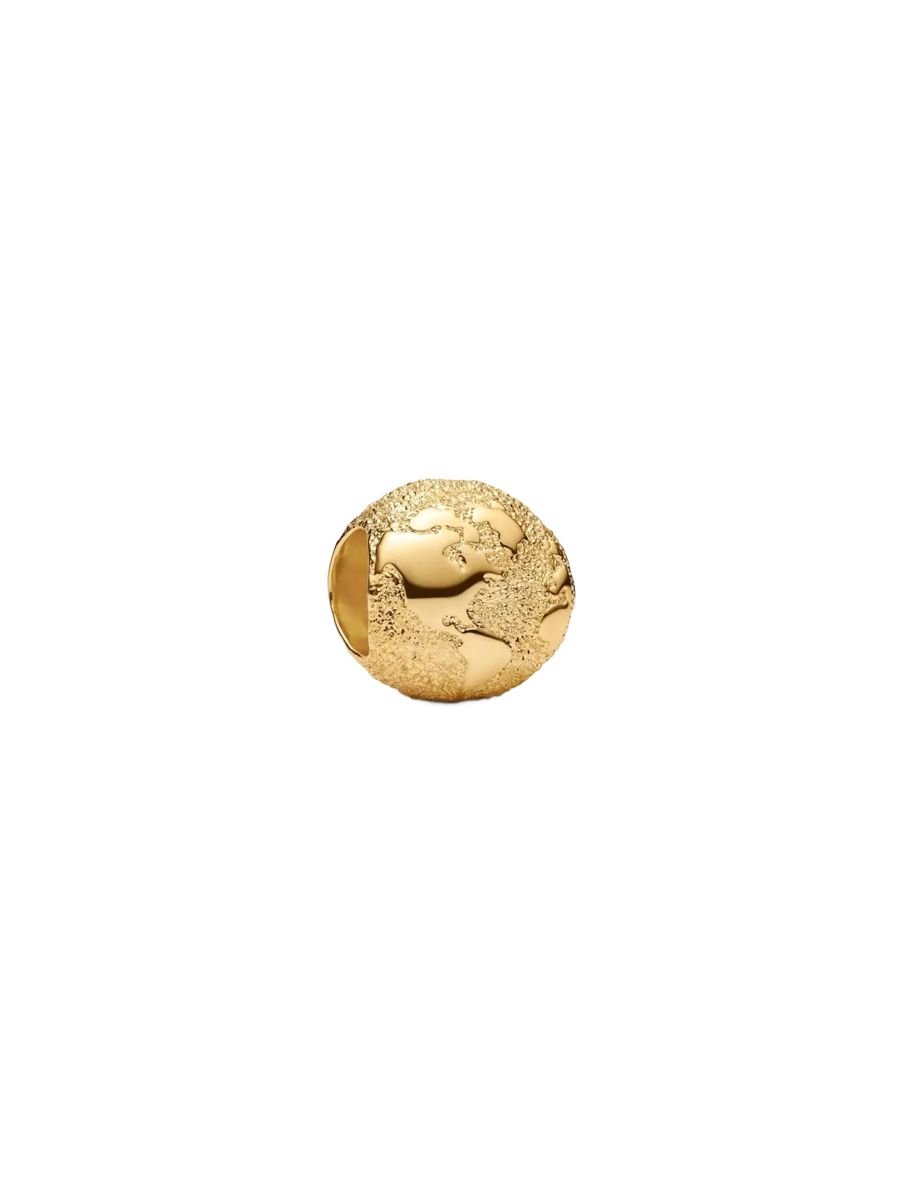 Pandora Textured Globe Mini Charm, Kvinder, Mini Globus Charm, Guld, Str: ONE SIZE