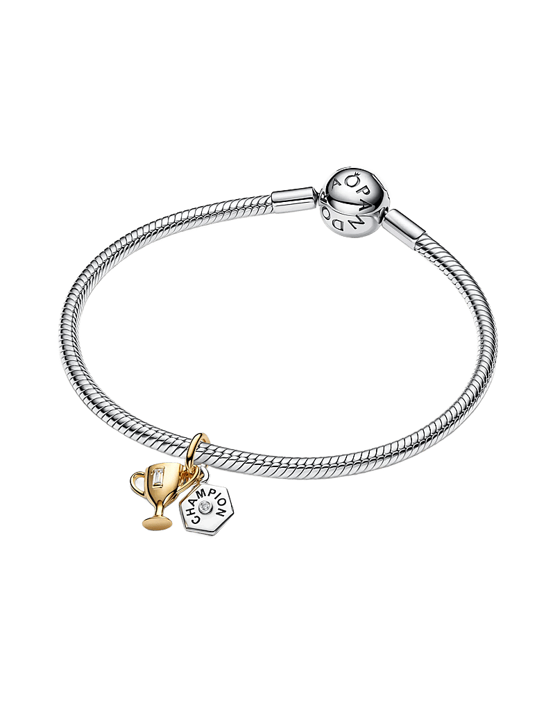Pandora - Engravable Trophy Double Dangle Charm - hängen & berlocker - black - 3