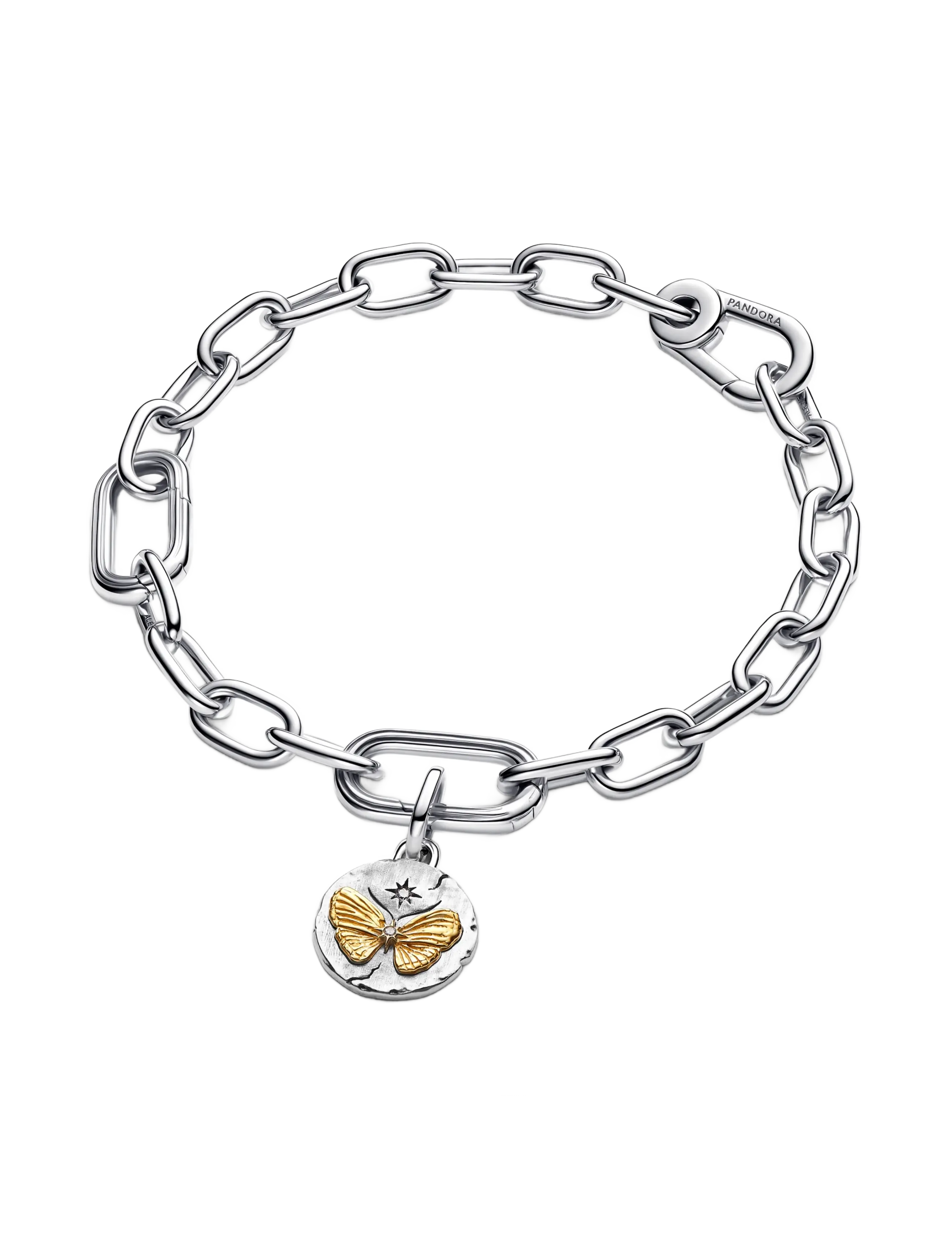 Pandora - Butterfly Medallion Charm - clear - 3