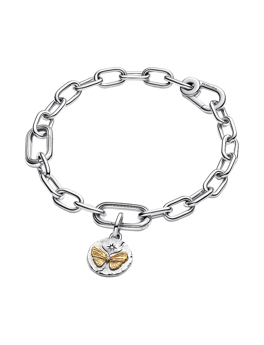 Pandora - Butterfly Medallion Charm - clear - 3