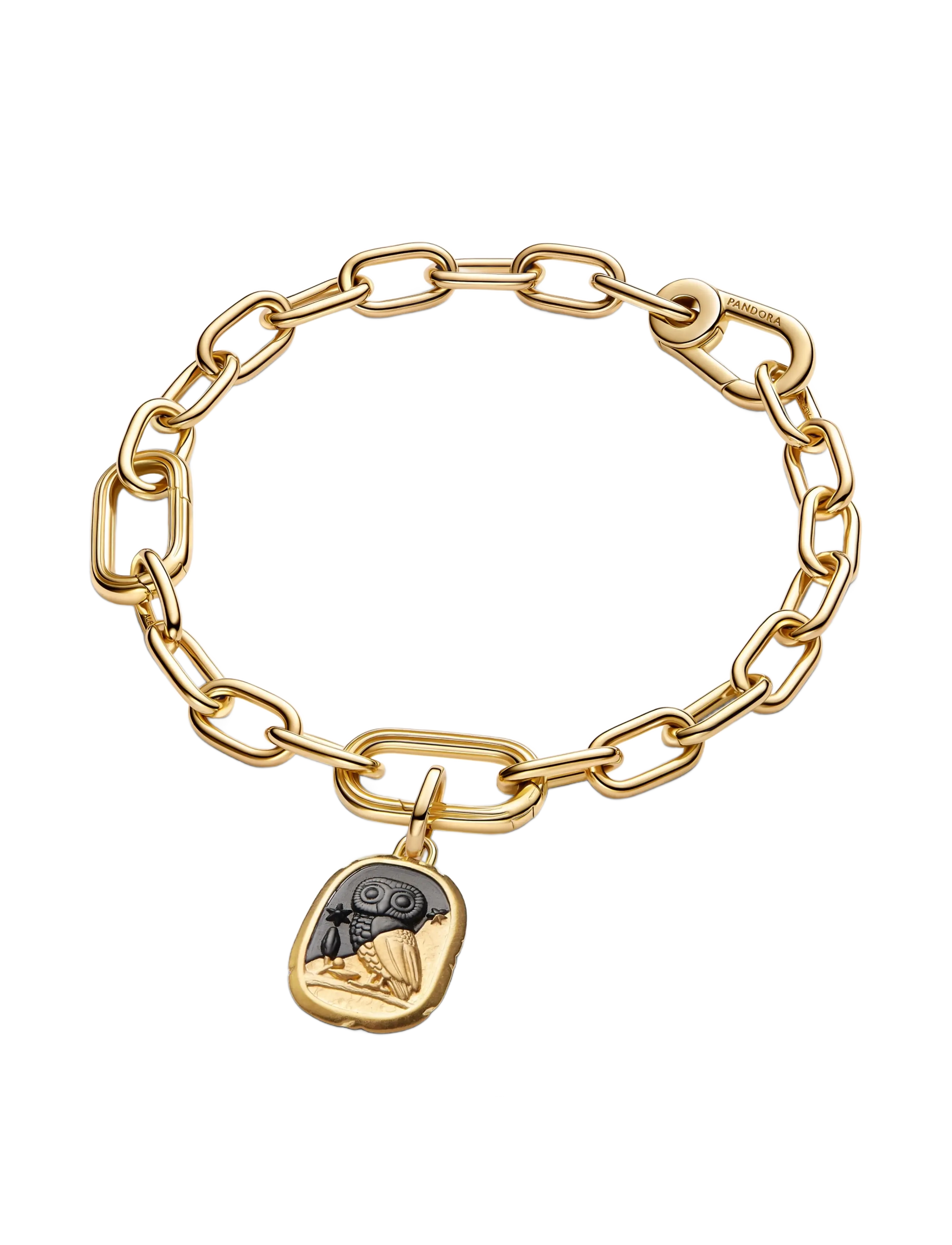 Pandora - Owl Medallion Charm - hängen & berlocker - clear - 3