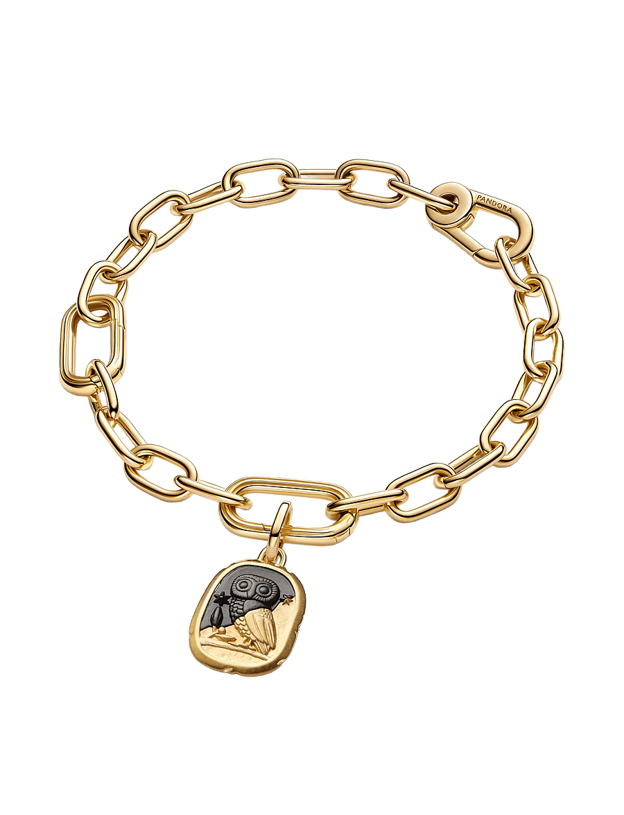Pandora - Owl Medallion Charm - hängen & berlocker - clear - 3