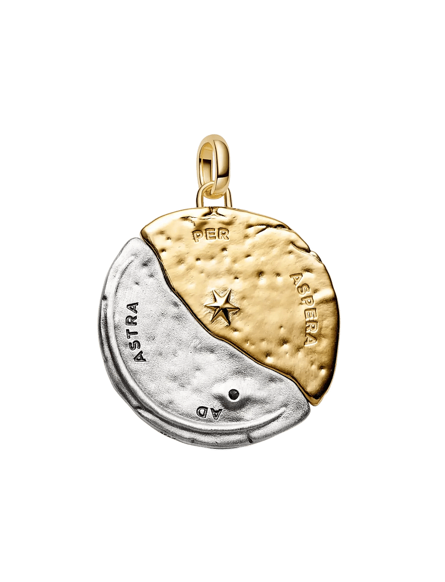 Pandora - Sun & Moon Oversized Medallion Charm - clear - 2