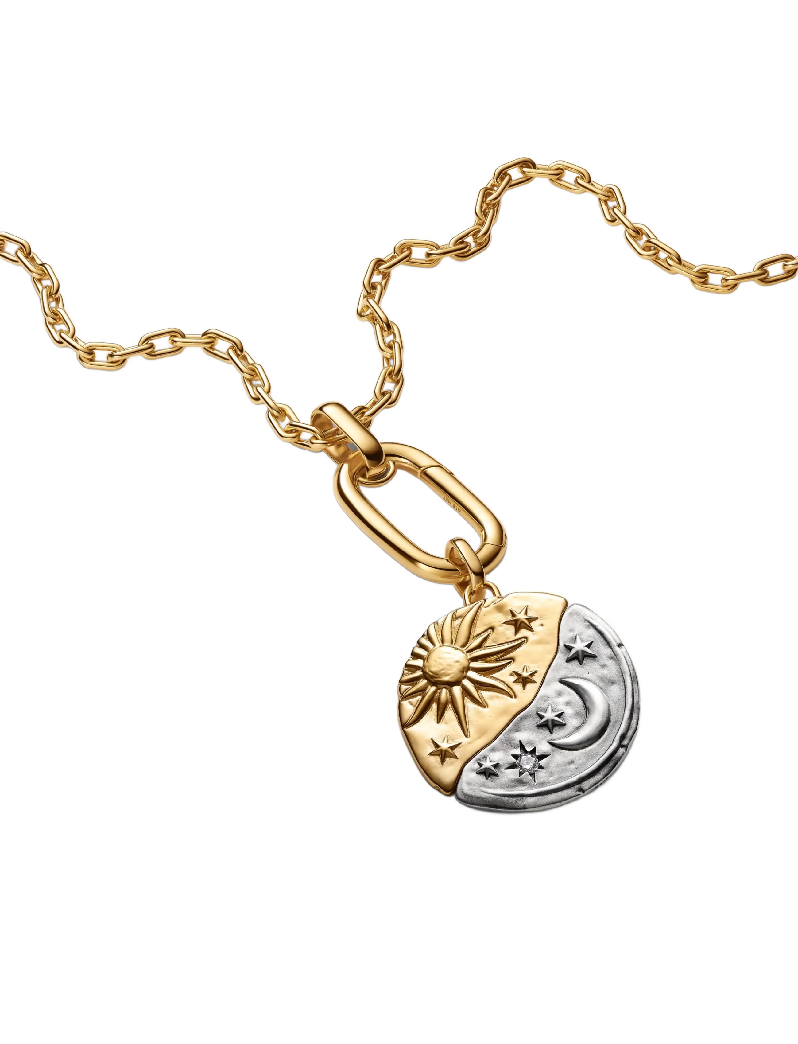 Pandora - Sun & Moon Oversized Medallion Charm - clear - 3