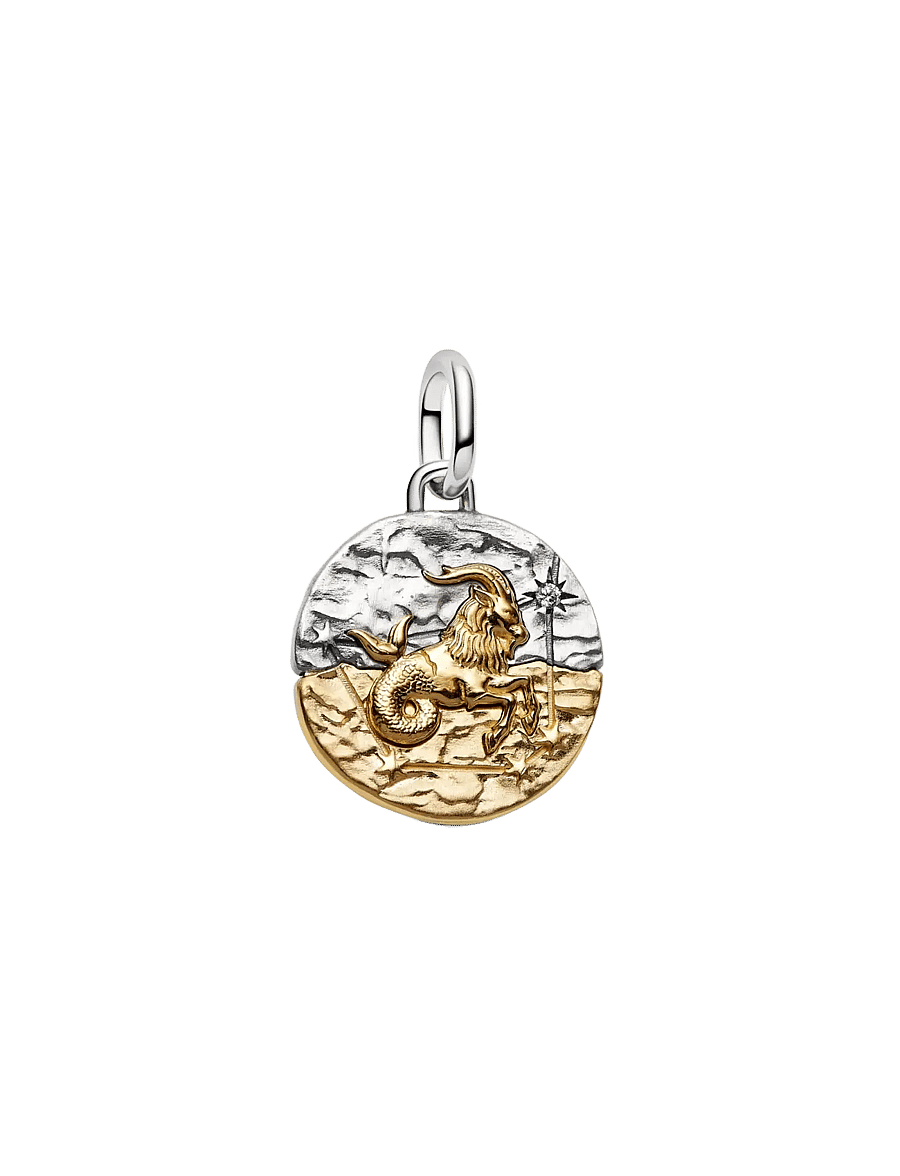 Pandora - Capricorn Zodiac Medallion Charm - clear - 1
