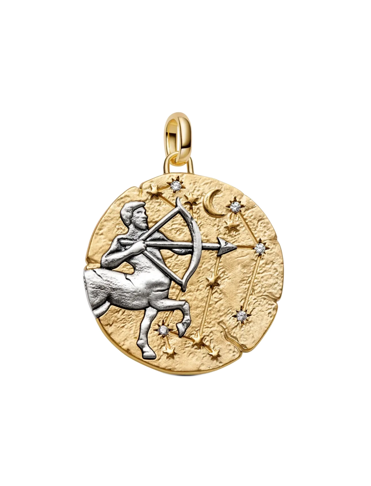 Pandora Sagittarius Zodiac Oversized Medallion Charm - Basics - CLEAR / undefined