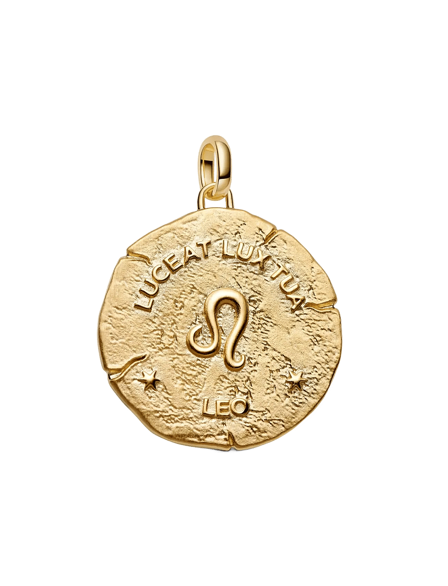 Pandora - Leo Zodiac Oversized Medallion Charm - clear - 2