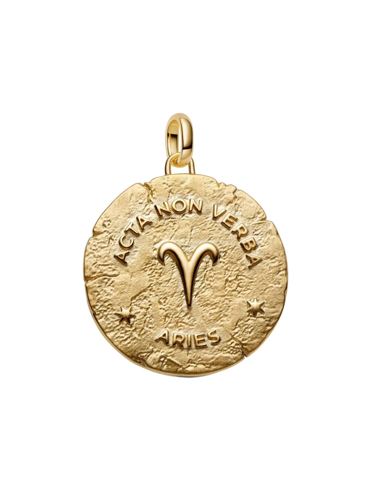 Pandora - Aries Zodiac Oversized Medallion Charm - clear - 2
