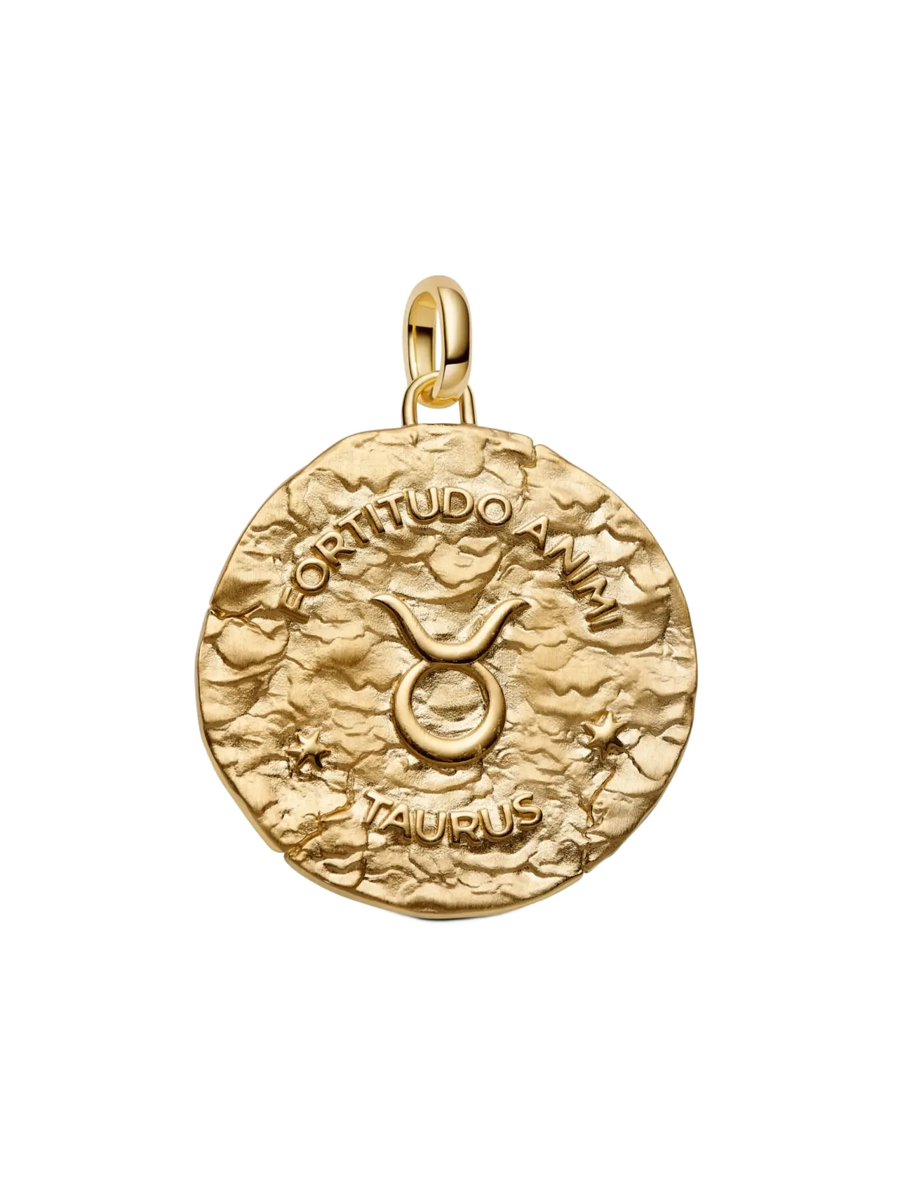 Pandora - Taurus Zodiac Oversized Medallion Charm - clear - 2