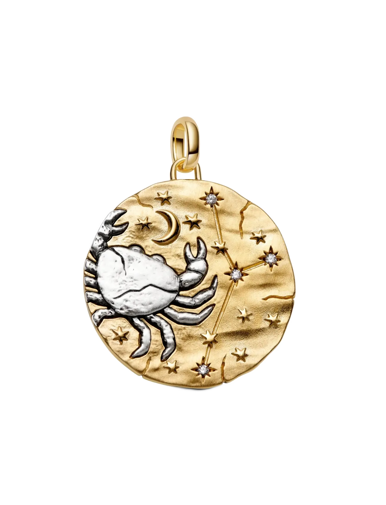 Pandora Cancer Zodiac Oversized Medallion Charm - Basics - CLEAR / undefined