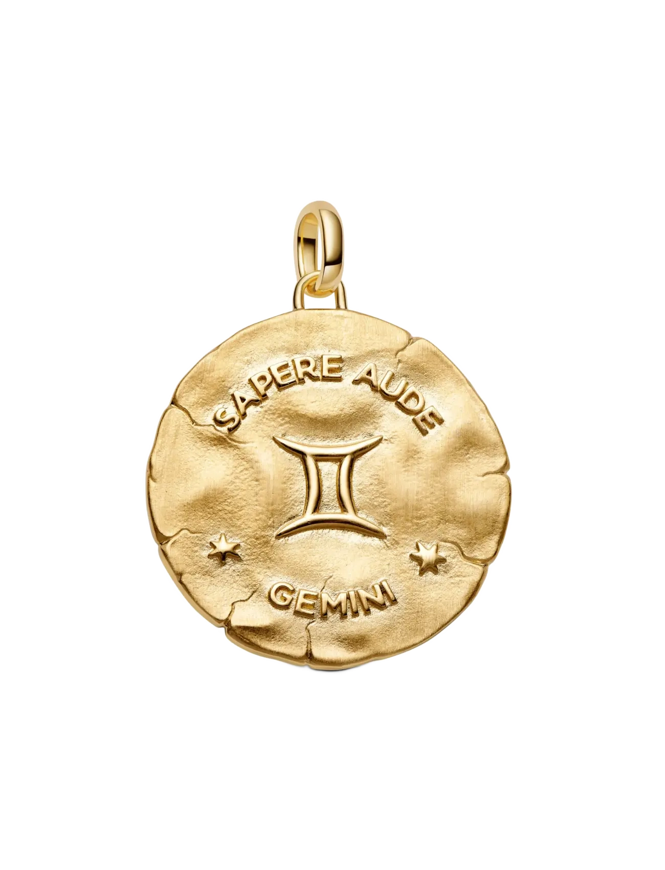 Pandora - Gemini Zodiac Oversized Medallion Charm - clear - 2