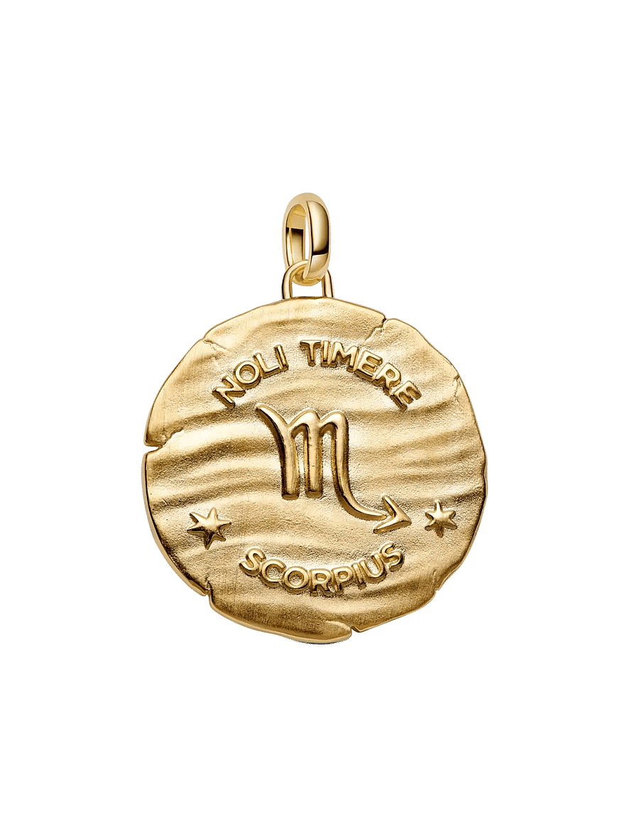 Pandora - Scorpio Zodiac Oversized Medallion Charm - clear - 2