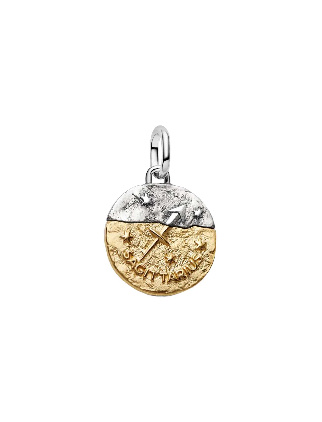 Pandora - Aquarius Zodiac Oversized Medallion Charm - pendentifs - clear - 2