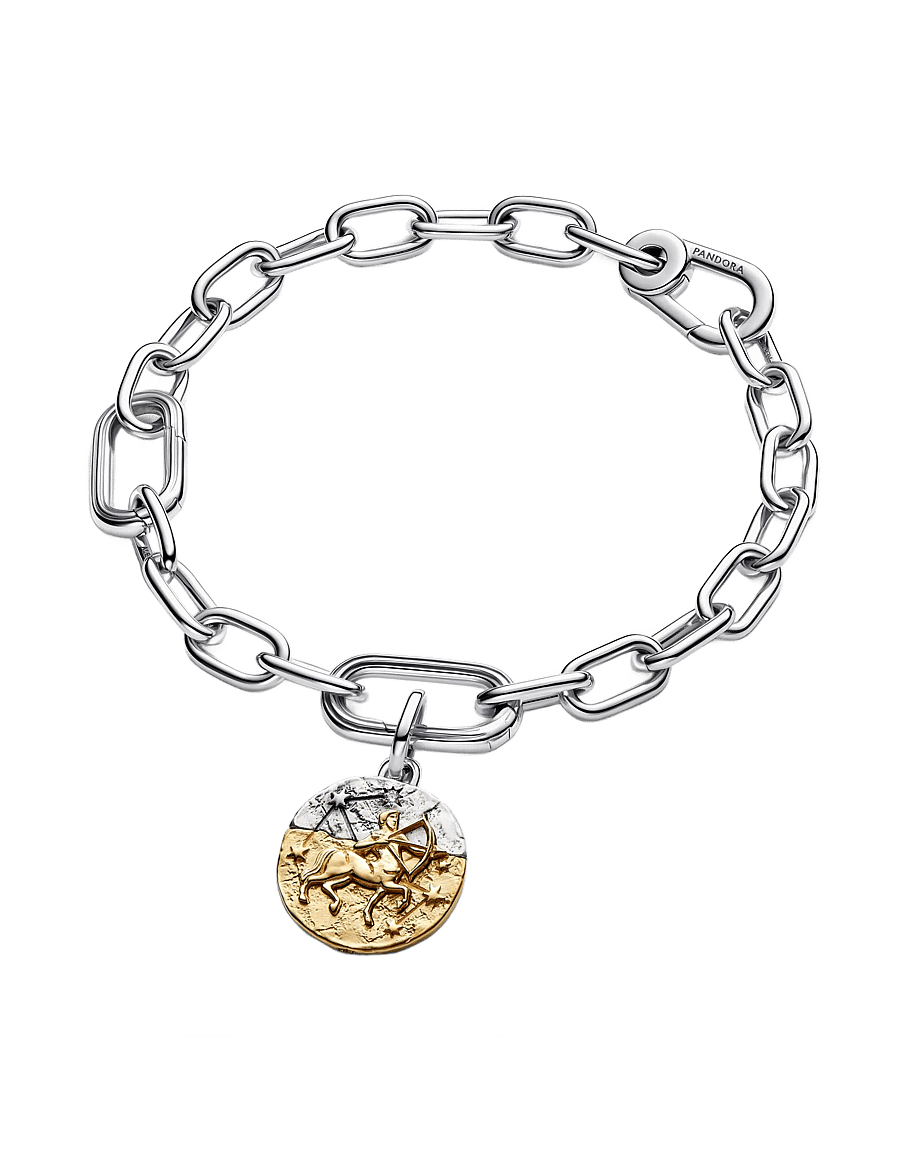 Pandora - Aquarius Zodiac Oversized Medallion Charm - pendentifs - clear - 3