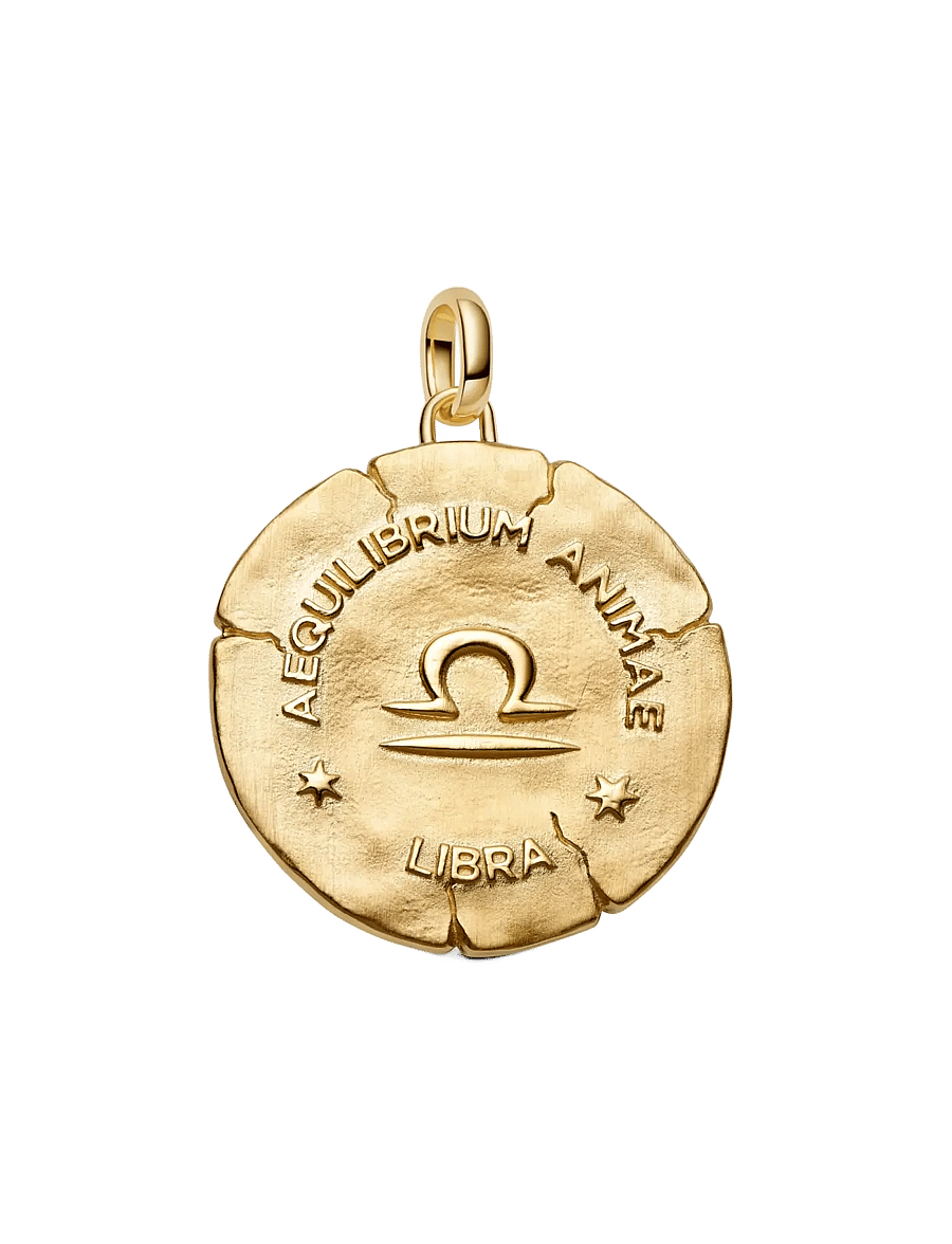 Pandora - Libra Zodiac Oversized Medallion Charm - clear - 2