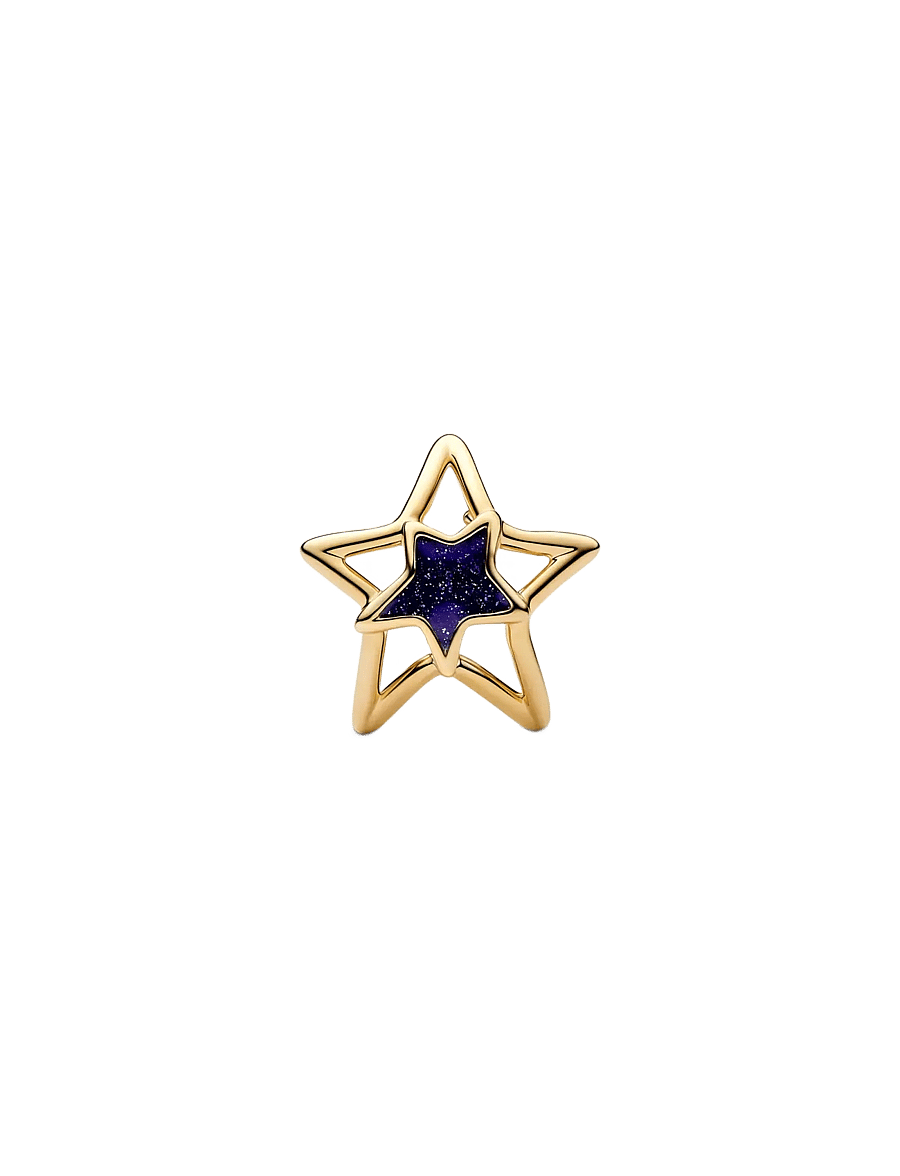 Pandora - Star Openwork Charm - anhänger - blue - 1