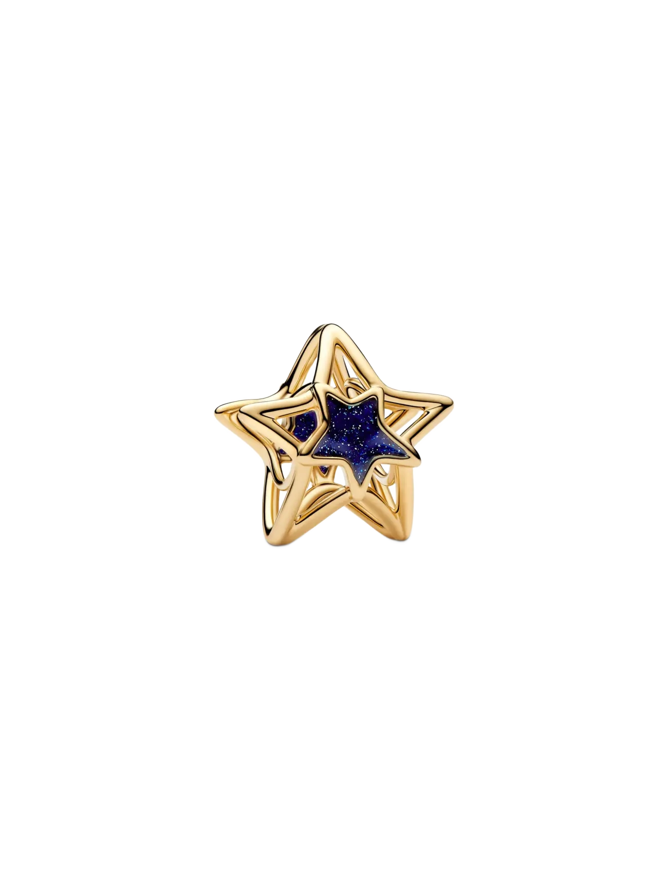 Pandora - Star Openwork Charm - blue - 2