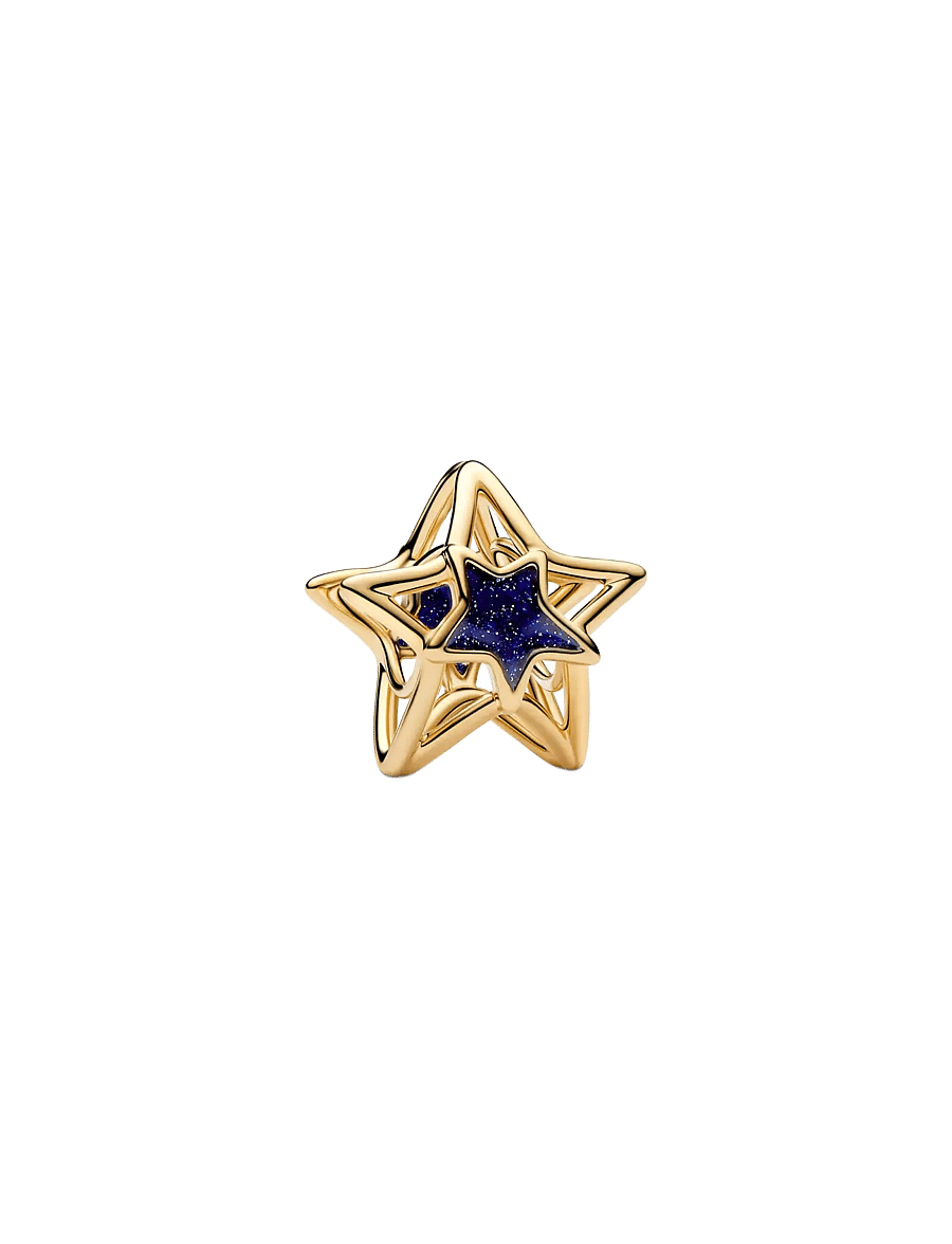 Pandora - Star Openwork Charm - anhänger - blue - 2