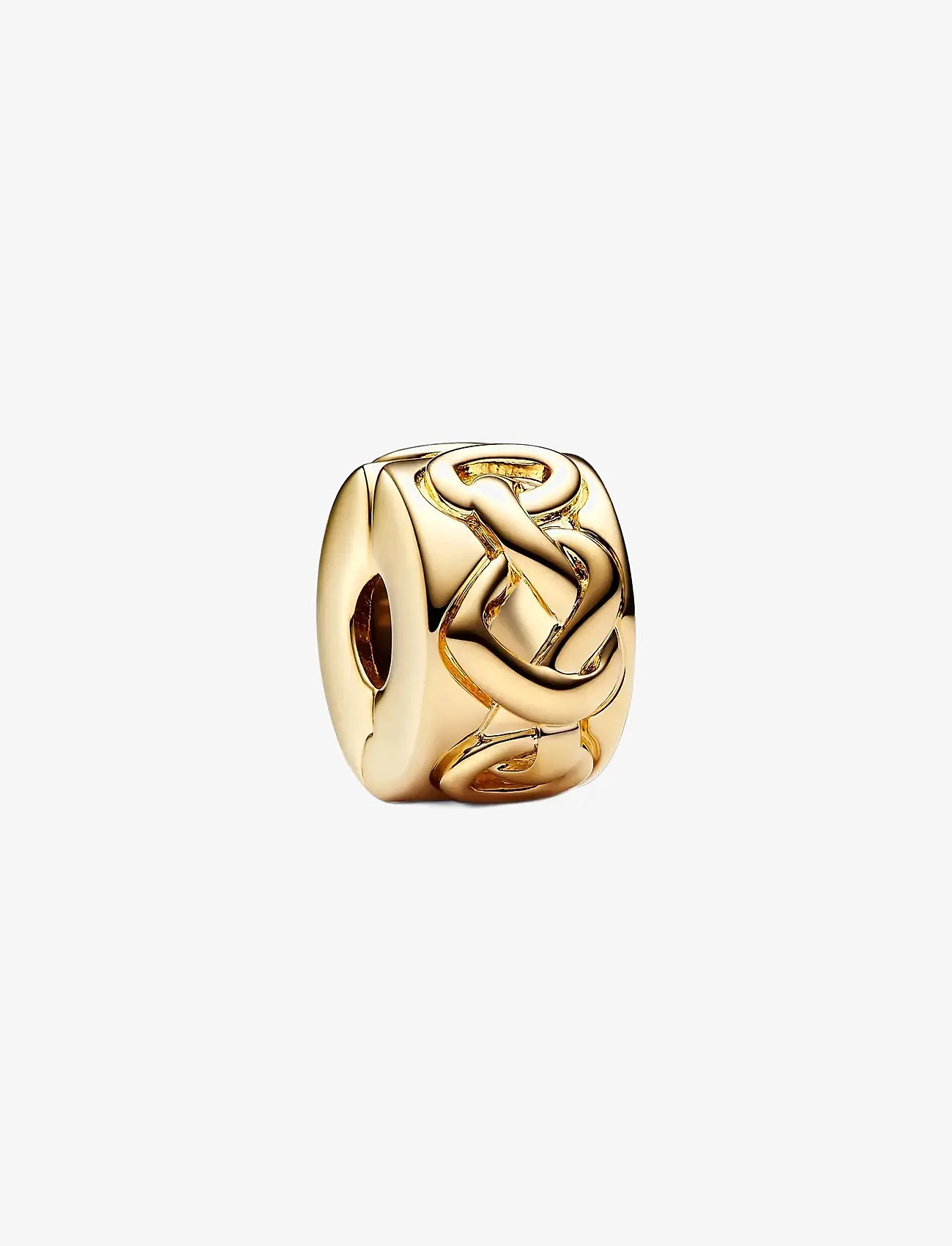 Pandora - Knotted hearts 14k gold-plated clip - hengiskraut - no color - 1