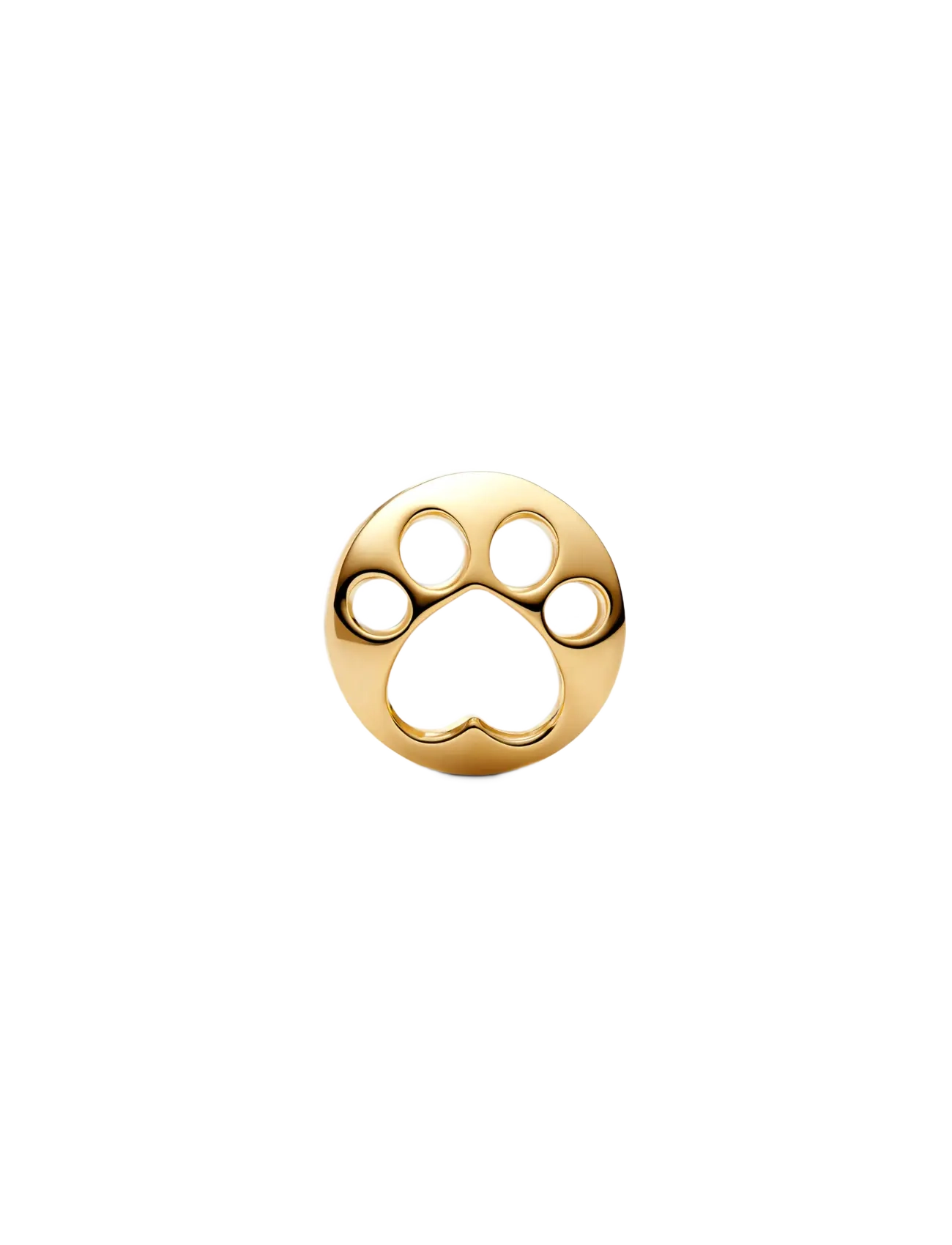 Pandora - Paw 14k gold-plated charm - no color - 2