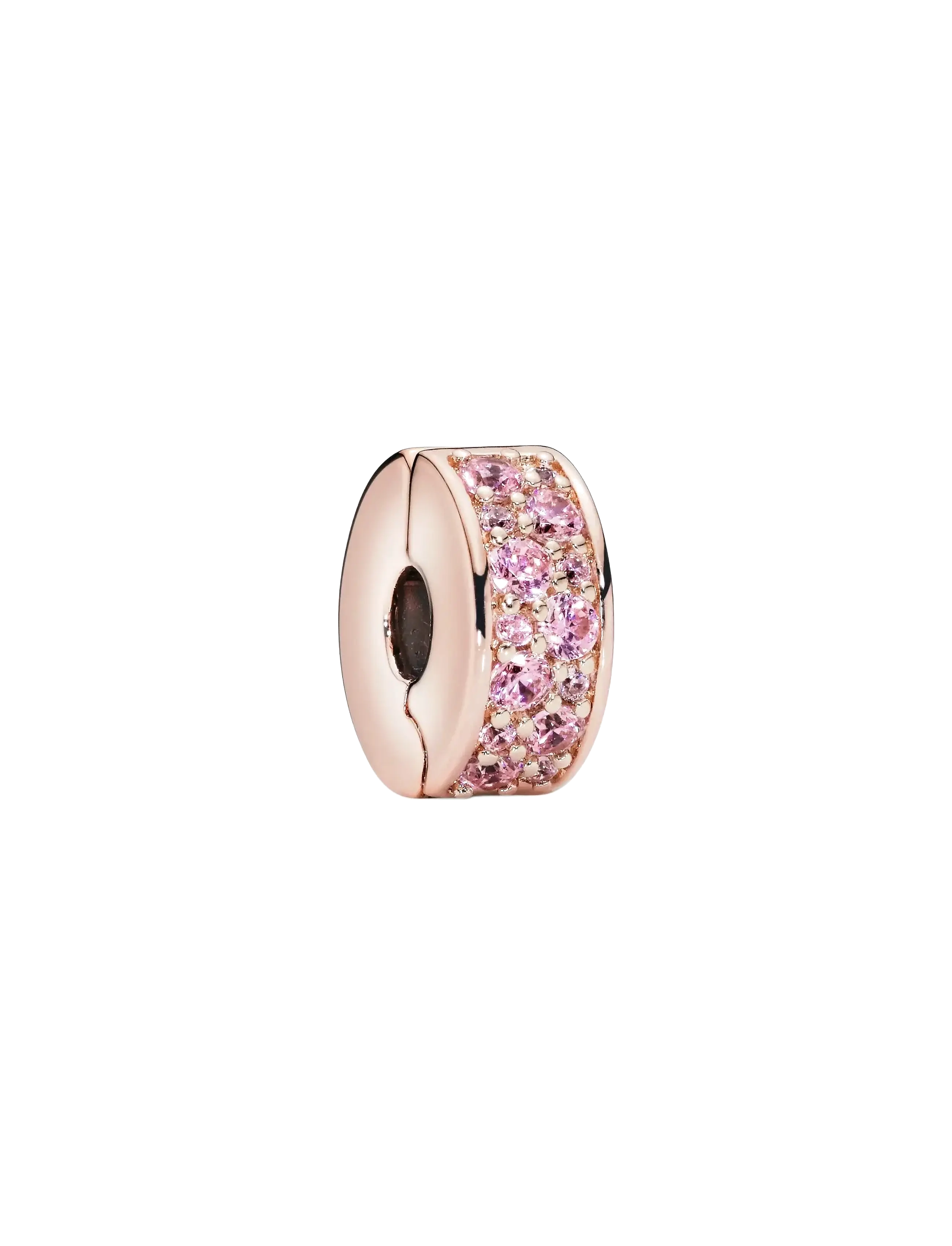 Pandora Pink Pavé Clip Charm - Charms - PINK / pink/rose