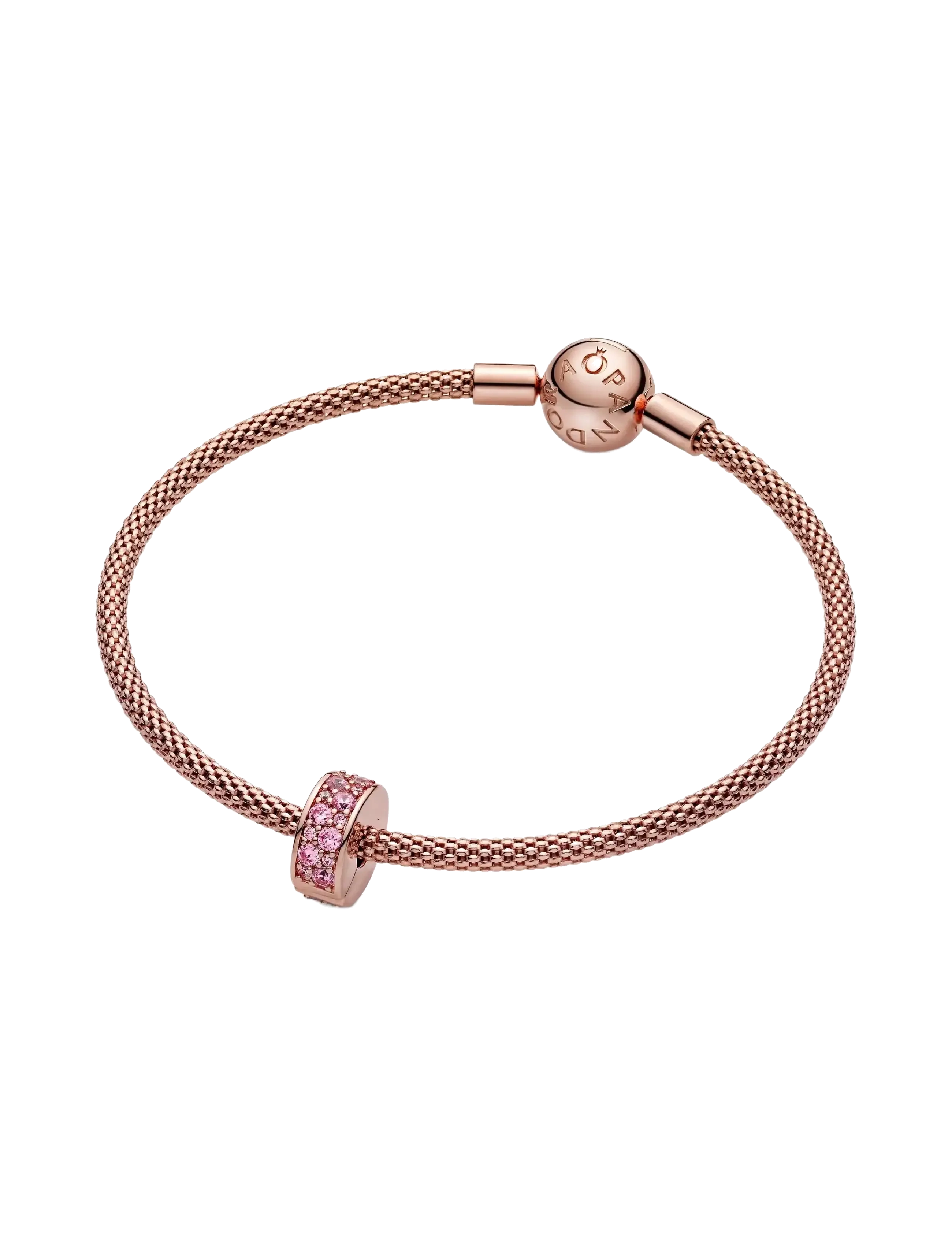 Pandora - Pink Pavé Clip Charm - pendentifs - pink - 2