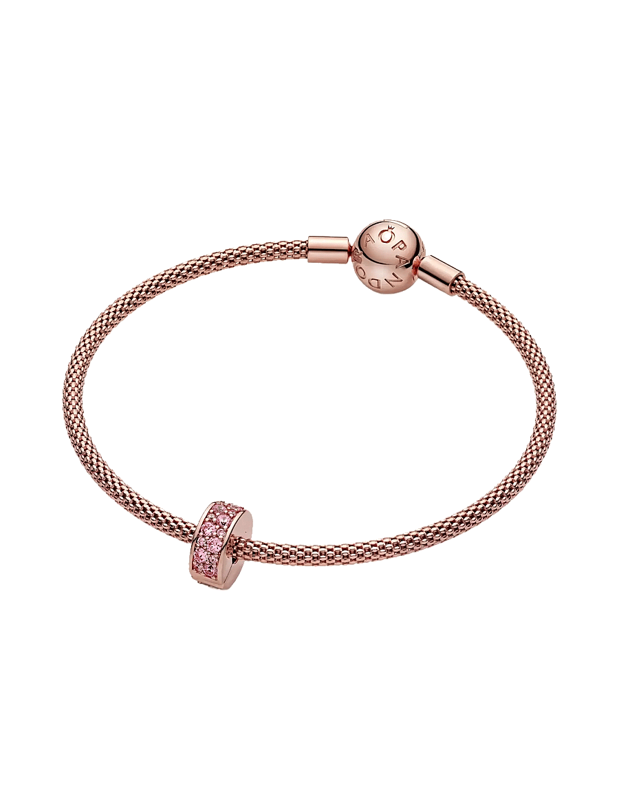 Pandora - Pink Pavé Clip Charm - pendentifs - pink - 2