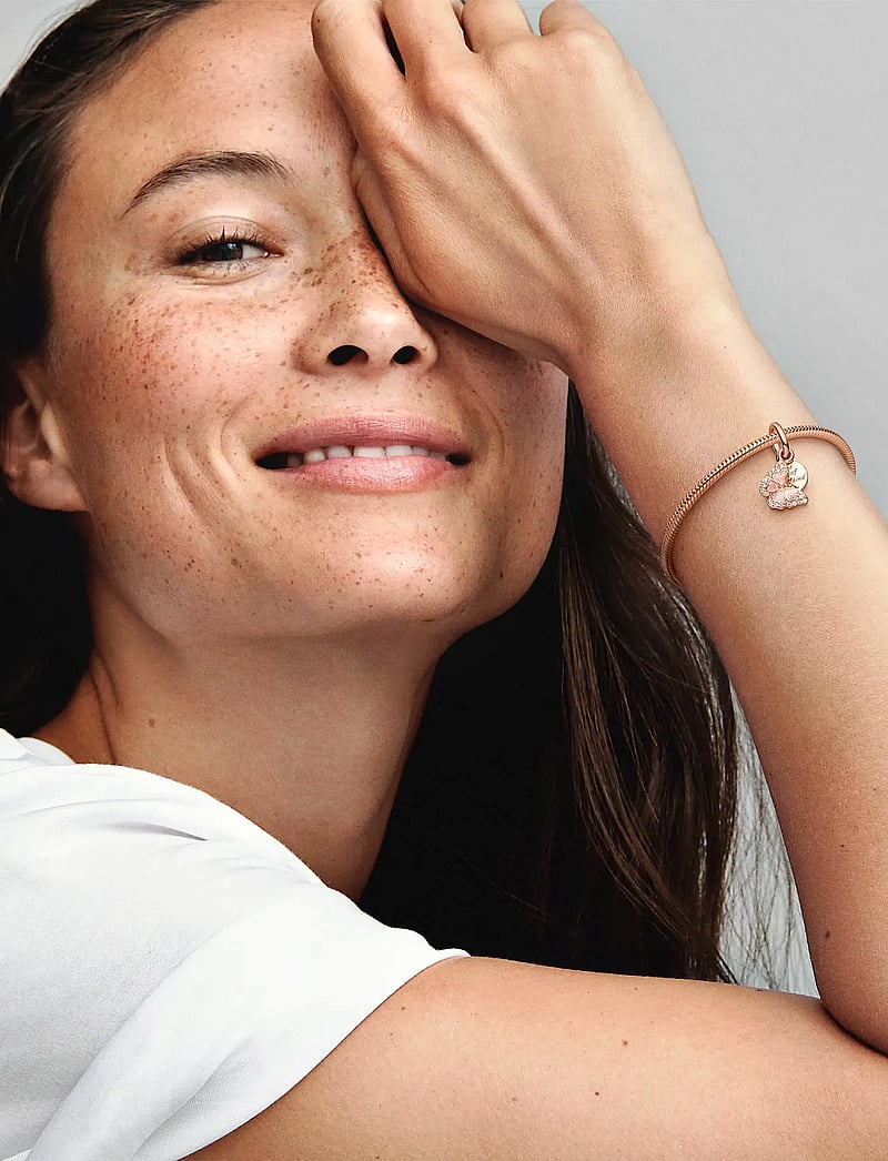 Pandora - Butterfly 14k rose gold-plated dangle with fancy fairy tale pink and clear cubic zirconia, transpare - ripatsid - pink - 0