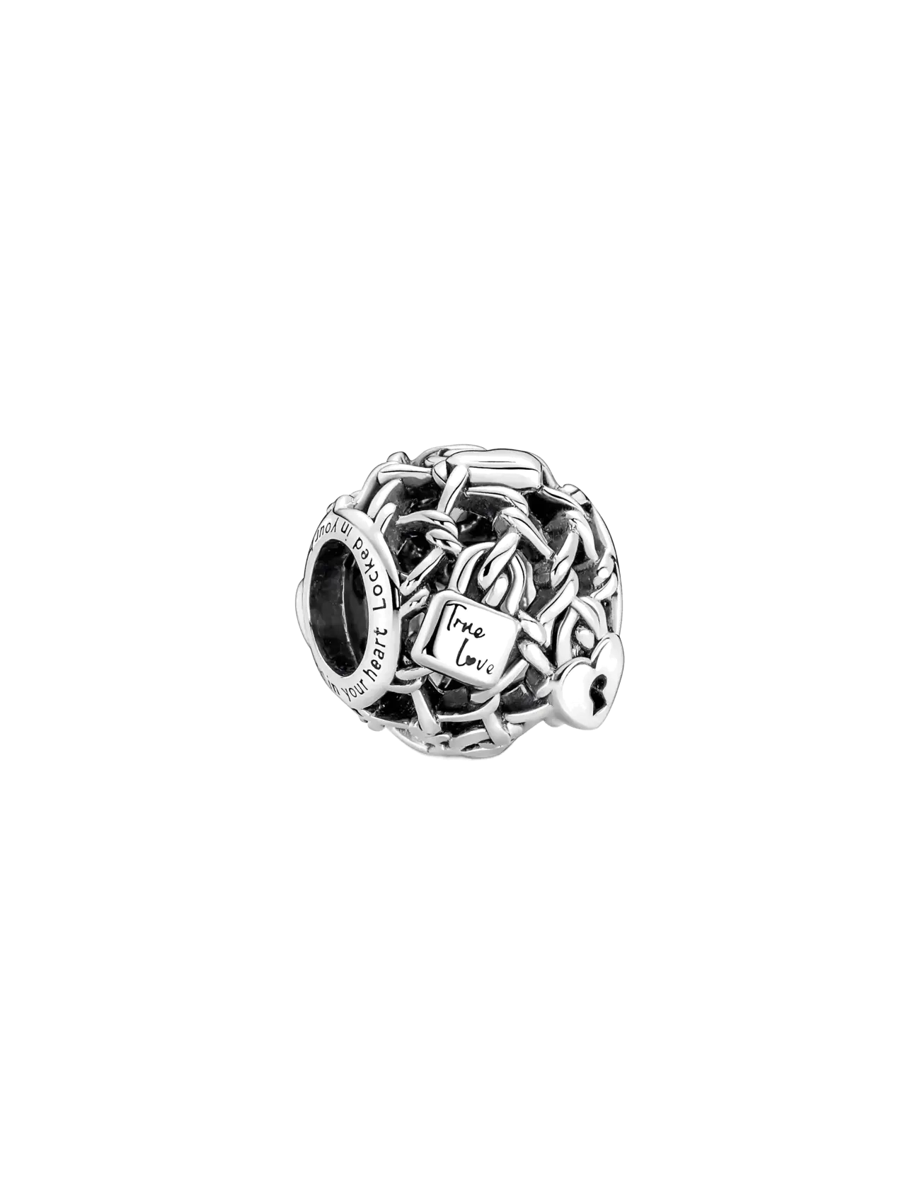 Pandora Padlock and fence sterling silver charm - Charms - NO COLOR / undefined