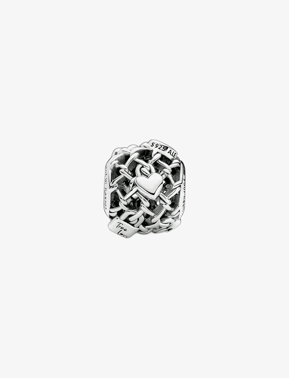 Pandora - Padlock and fence sterling silver charm - pakabukai - no color - 2