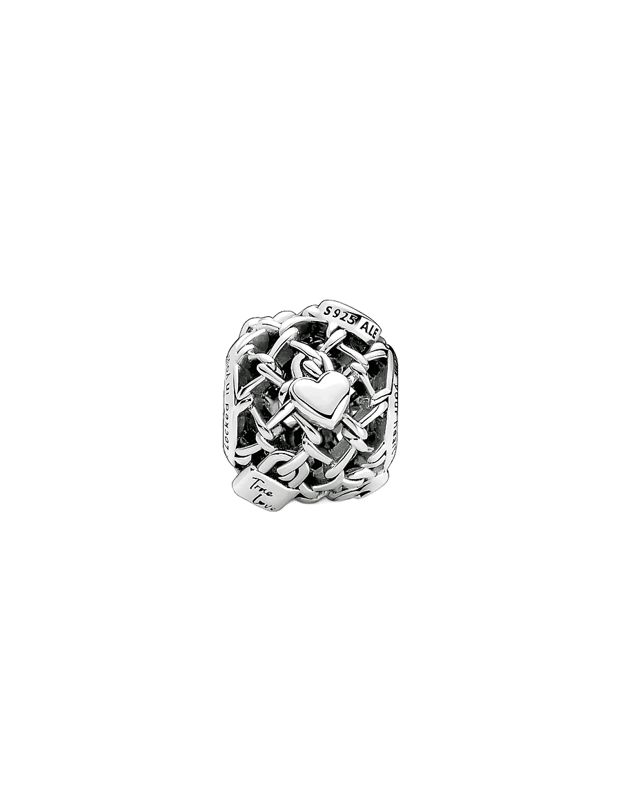Pandora - Padlock and fence sterling silver charm - hangers - no color - 2