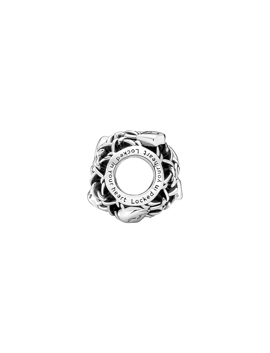 Pandora - Padlock and fence sterling silver charm - hangers - no color - 3