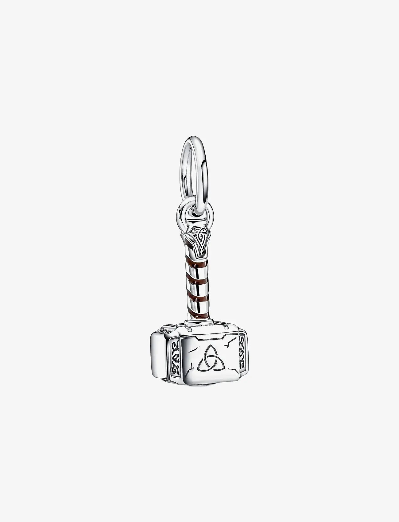 Pandora - Marvel Thors Hammer sterling silver dangle with brown enamel - hängen & berlocker - brown - 1