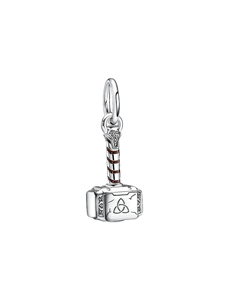 Pandora - Marvel Thors Hammer sterling silver dangle with brown enamel - hängen & berlocker - brown - 1