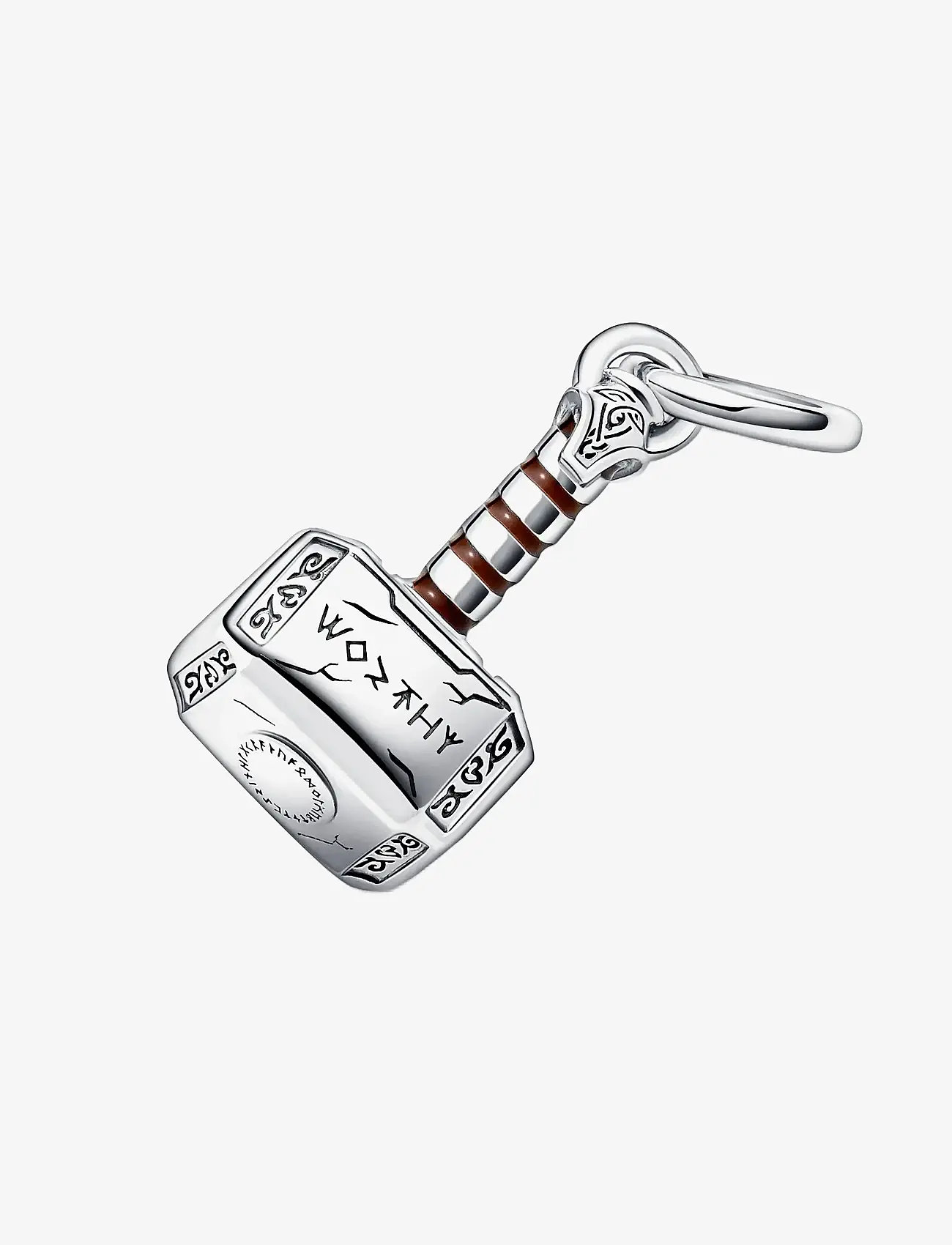 Pandora - Marvel Thors Hammer sterling silver dangle with brown enamel - hängen & berlocker - brown - 2