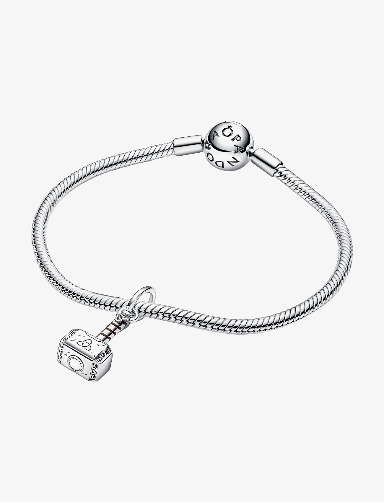 Pandora - Marvel Thors Hammer sterling silver dangle with brown enamel - hängen & berlocker - brown - 3