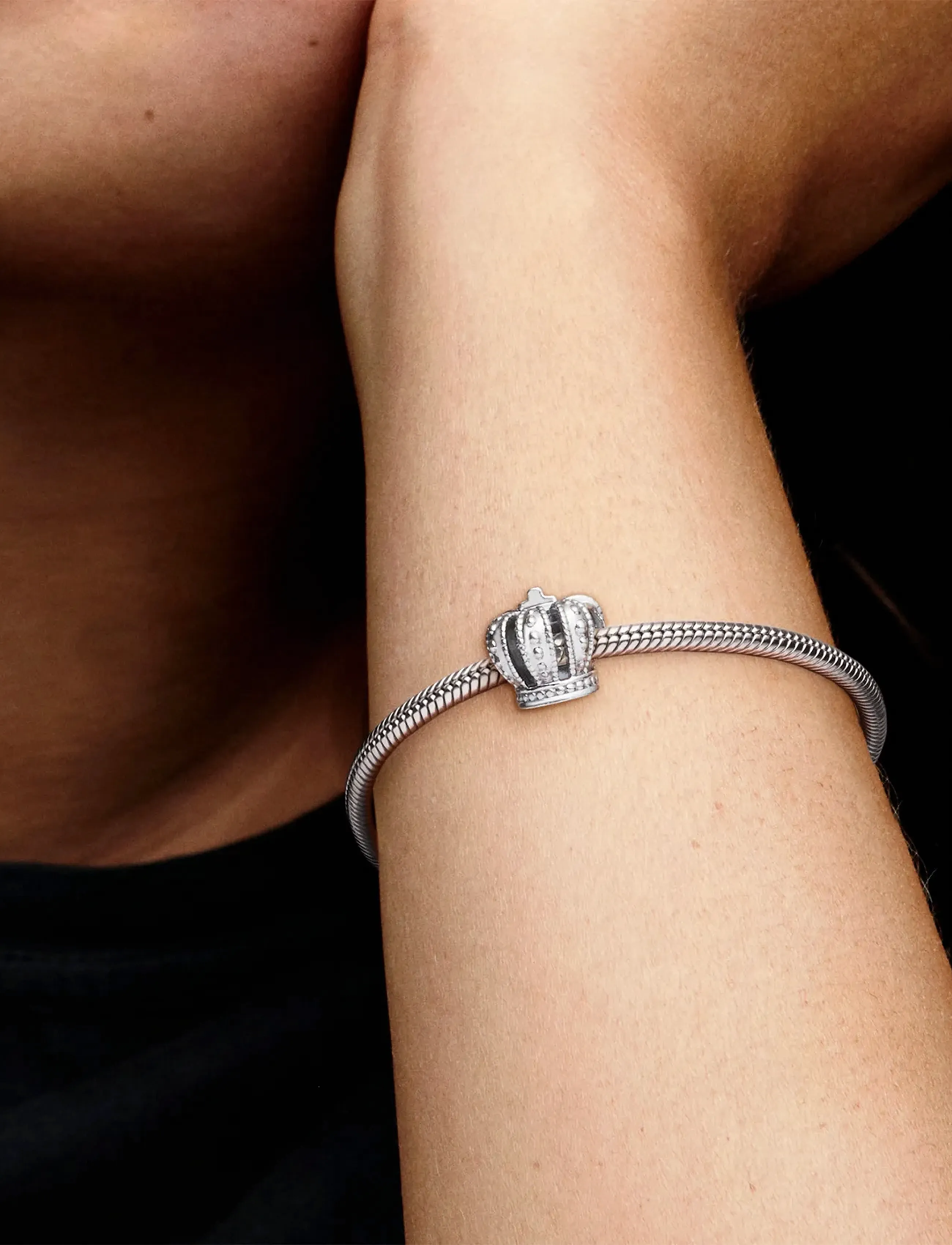 Pandora - Crown silver charm - hengiskraut - no color - 3