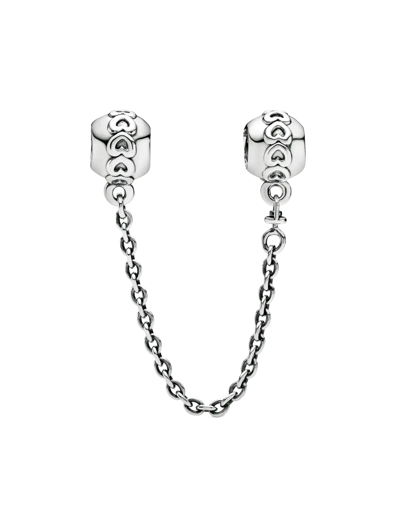 Pandora - Hearts silver safety chain - vedhæng - no color - 1