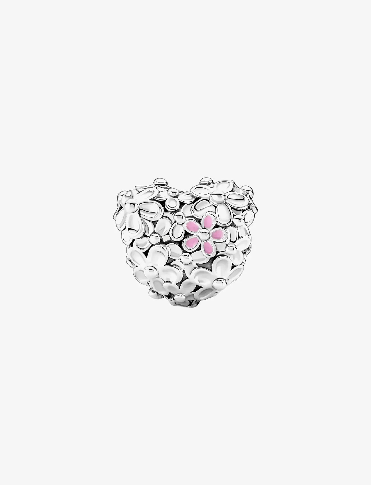 Pandora - Heart sterling silver charm with pink and violet enamel - hengiskraut - pink - 0